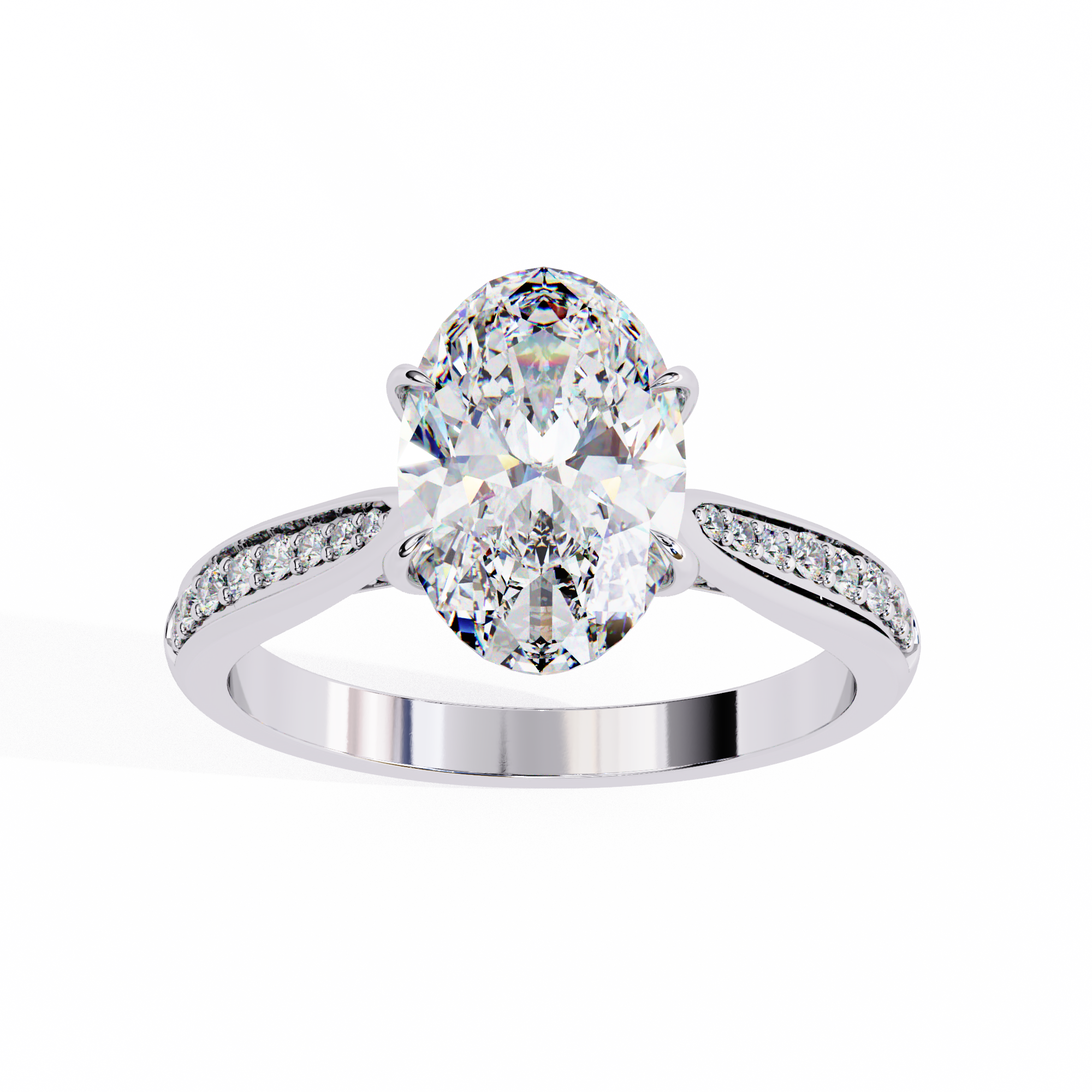 2.03 carat round oval rings