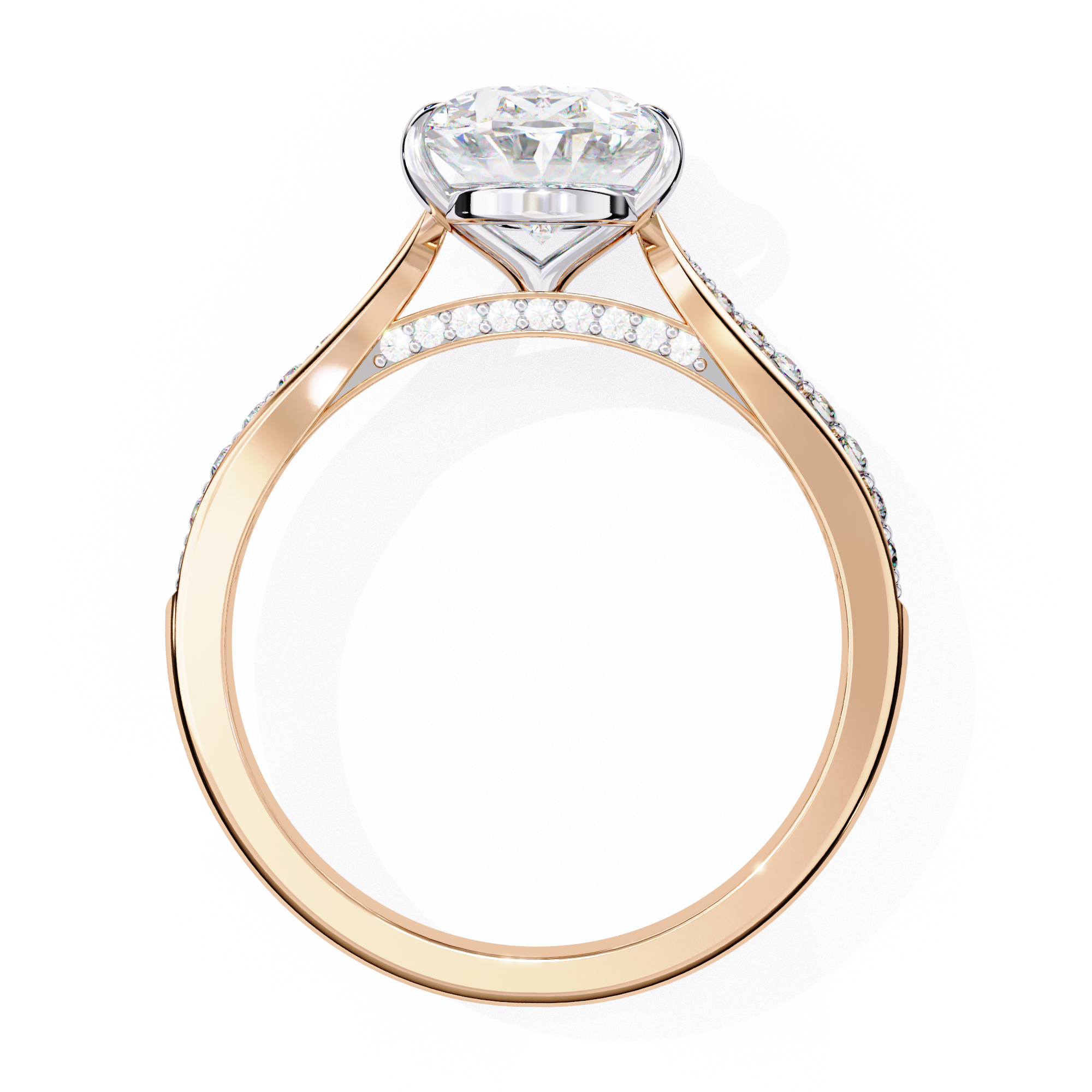 2.03 carat round oval rings