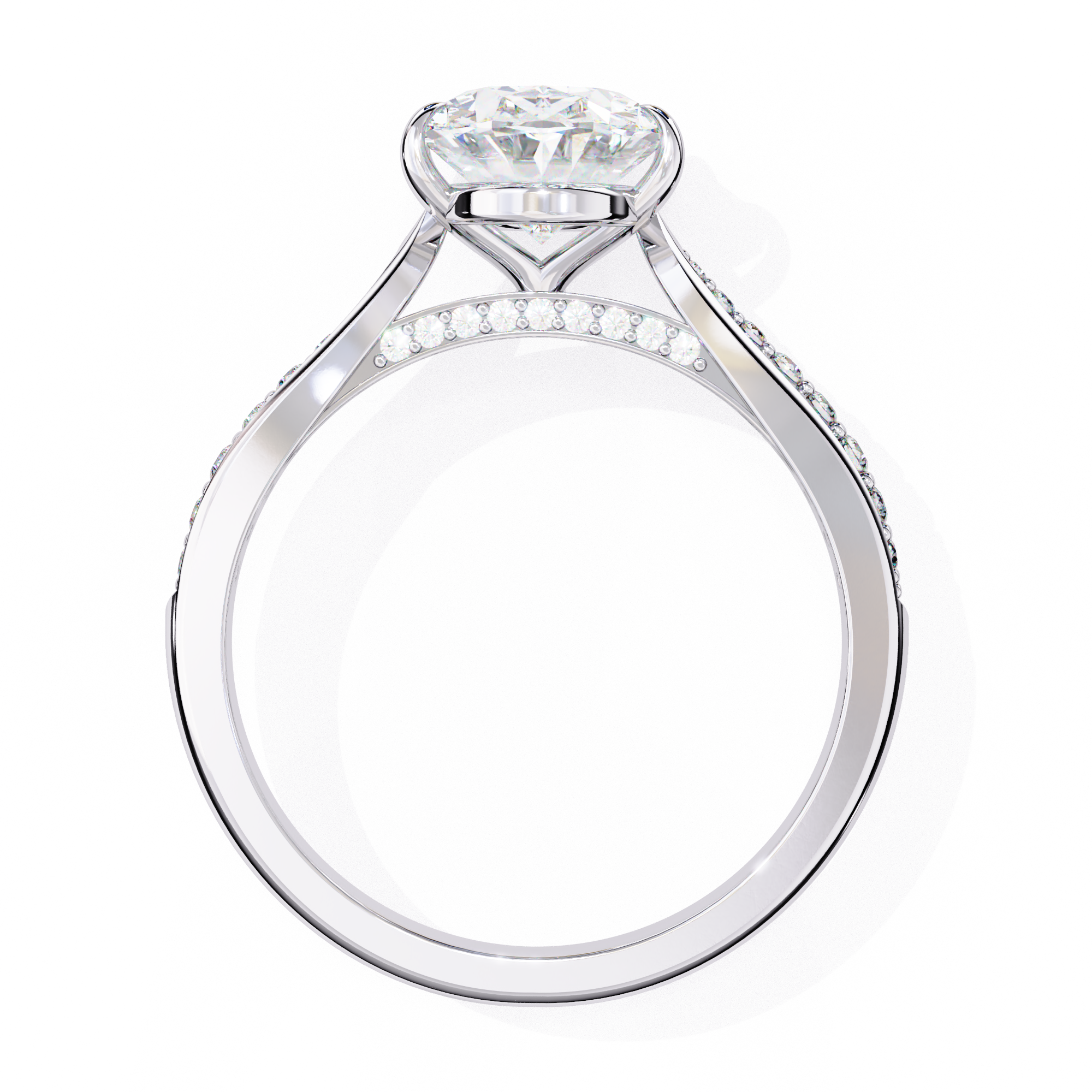 2.03 carat round oval rings