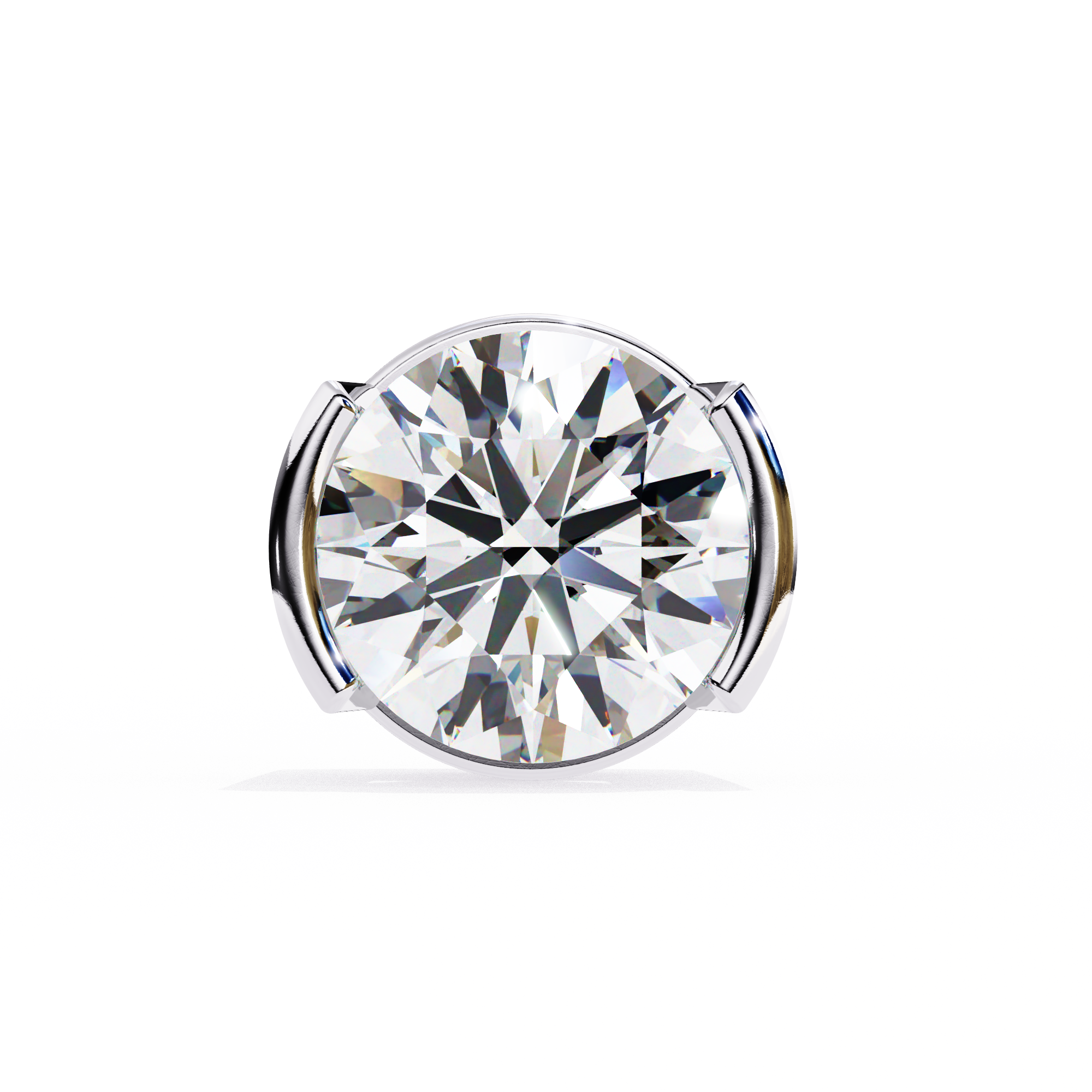 2.57 carat round earring 18K