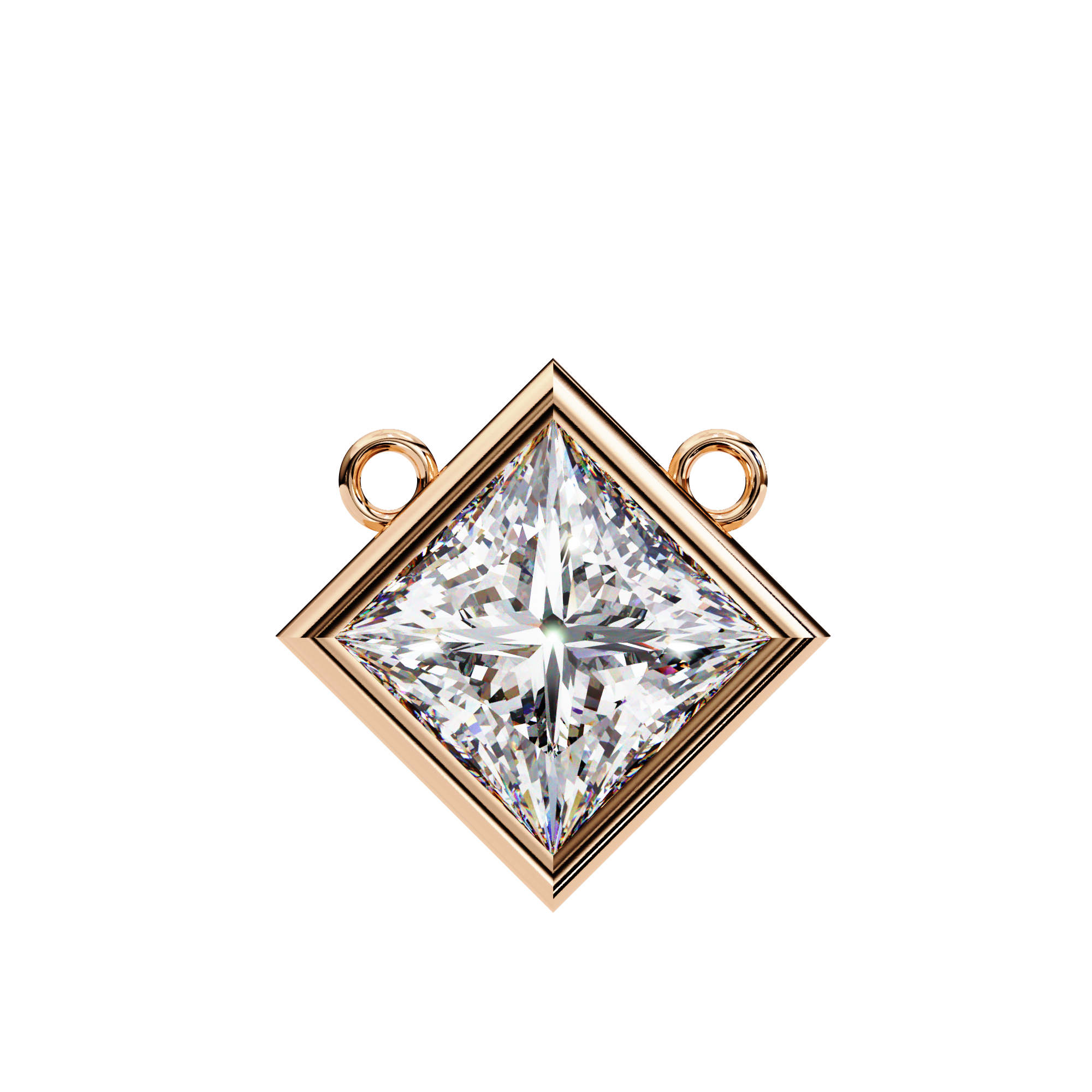 2.01 carat princess pendant