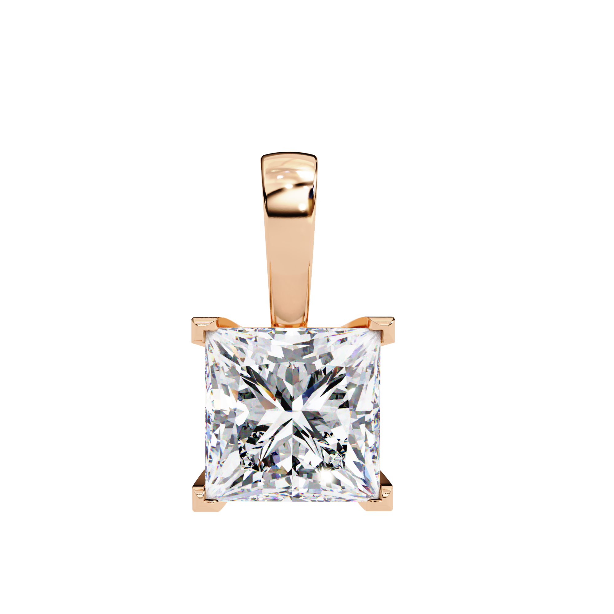 2.62 carat princess pendant