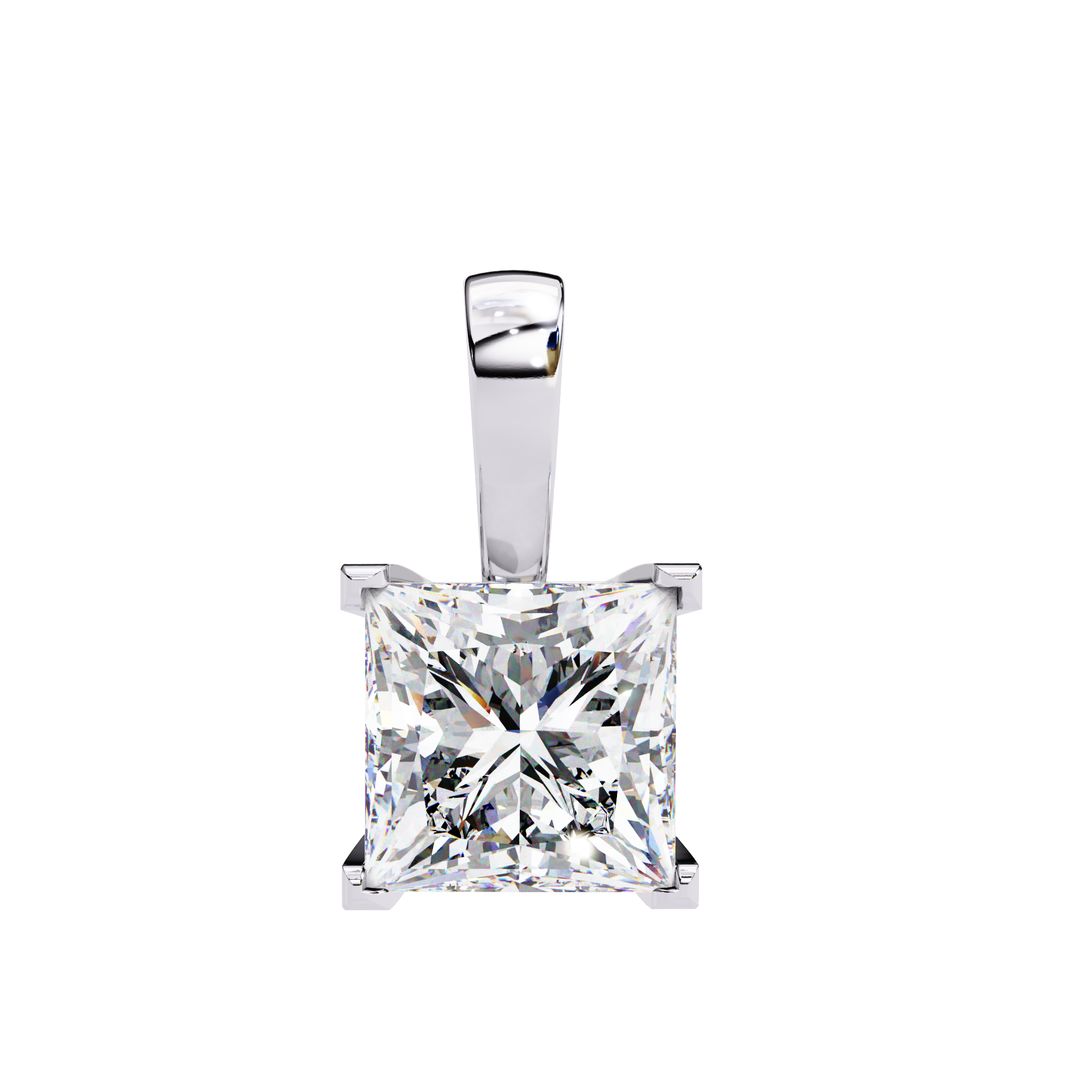 2.62 carat princess pendant 18K