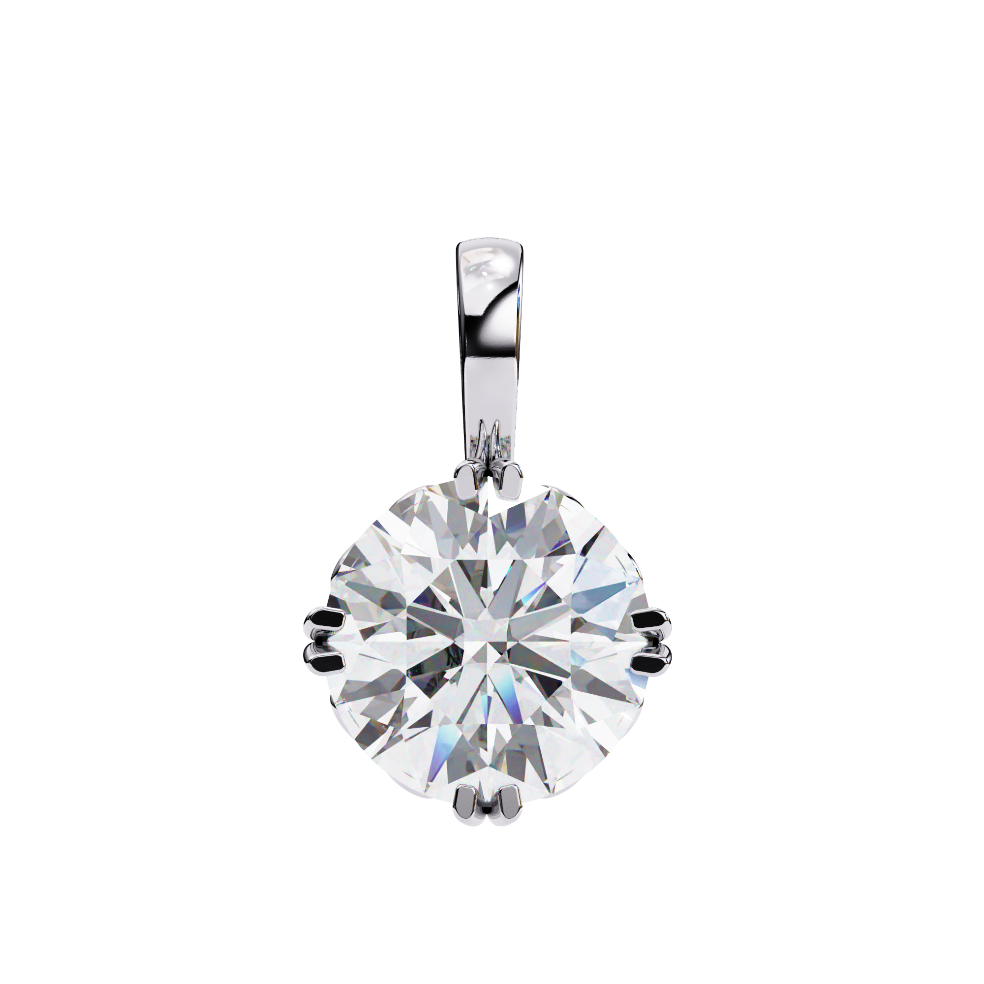 1.84 carat round pendant