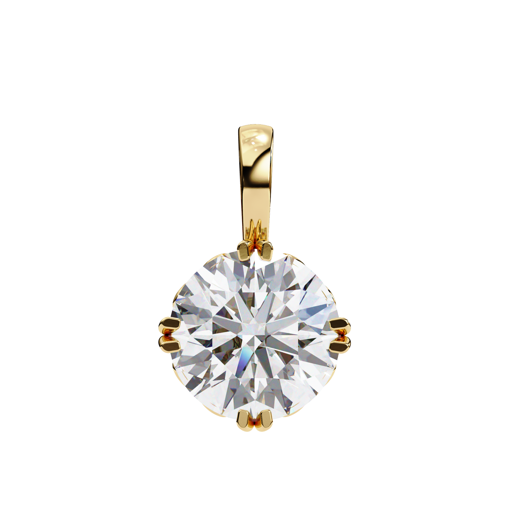 1.84 carat round pendant