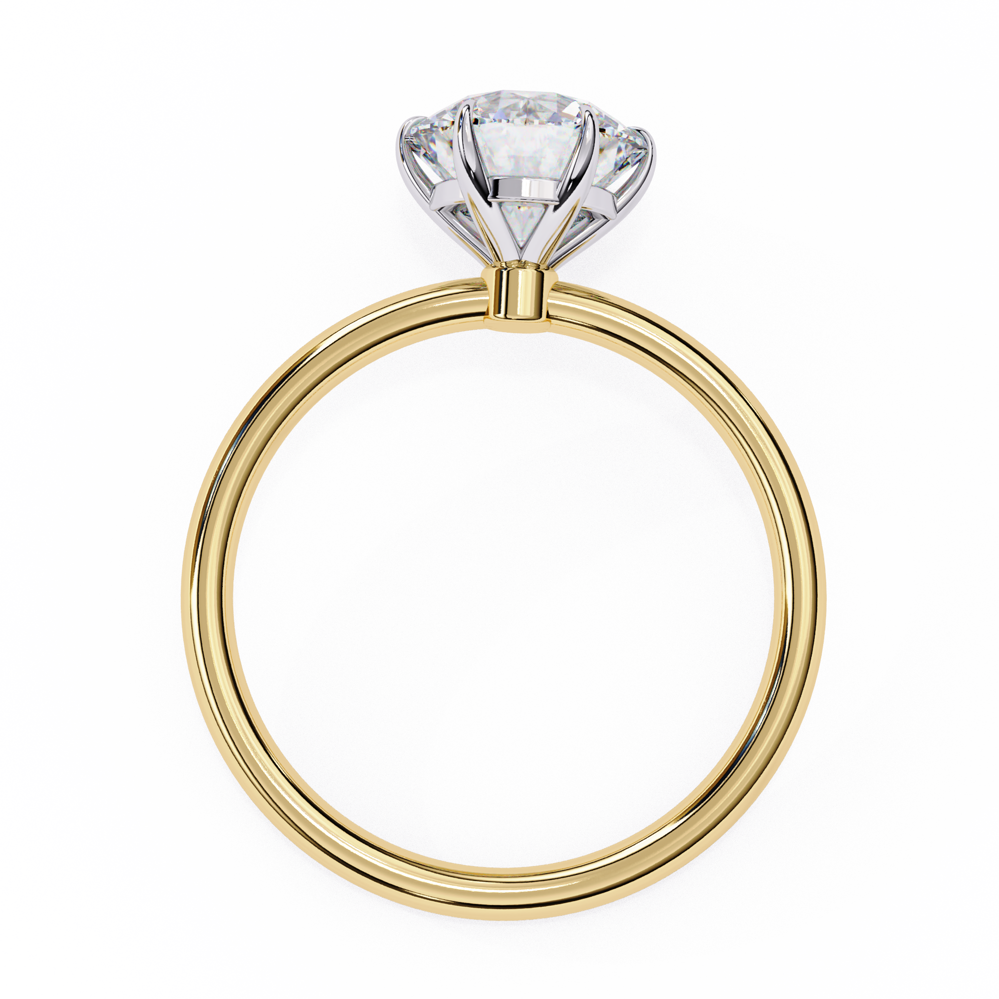 1.92 ct Light Round Ring 9k