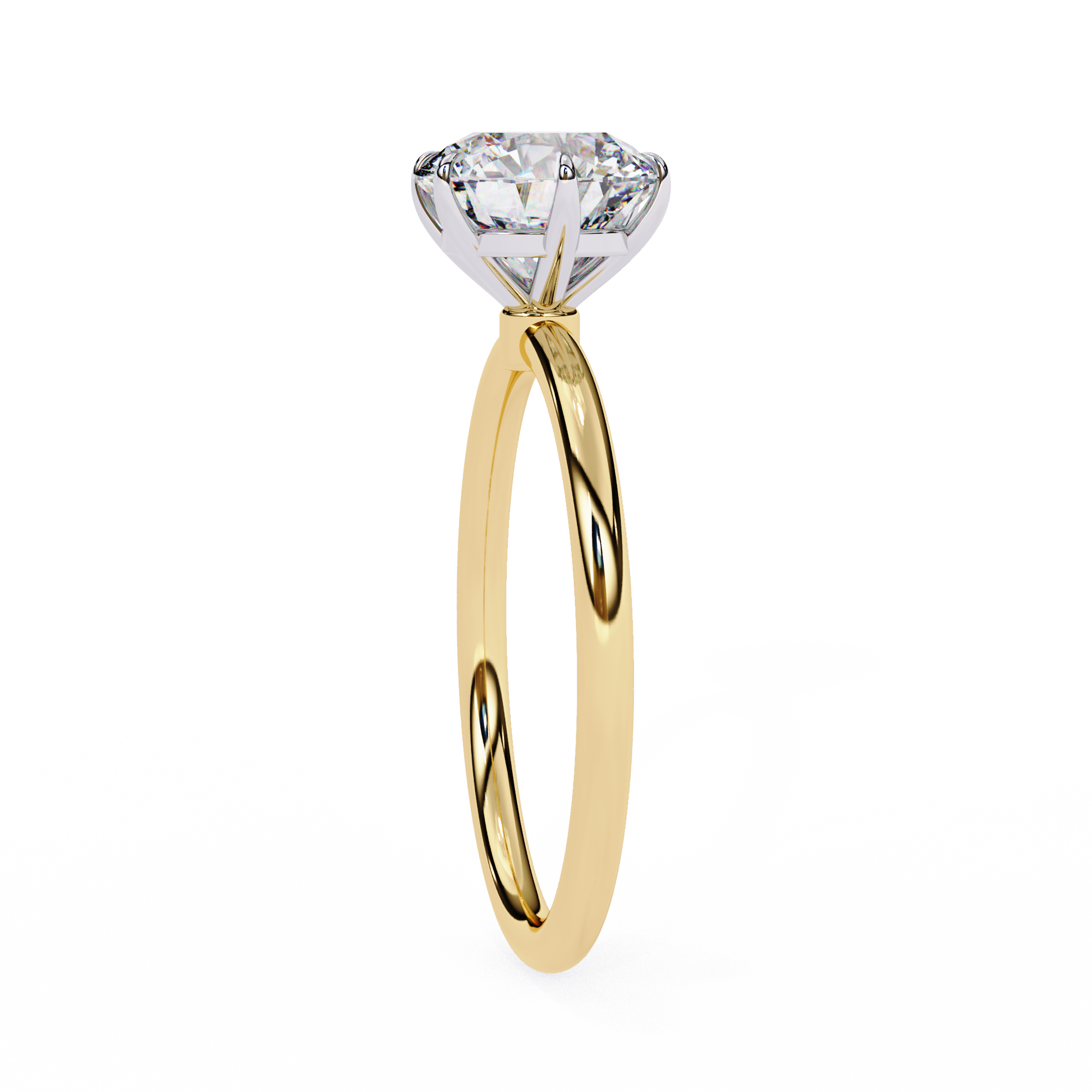 1.92 ct Light Round Ring 9k