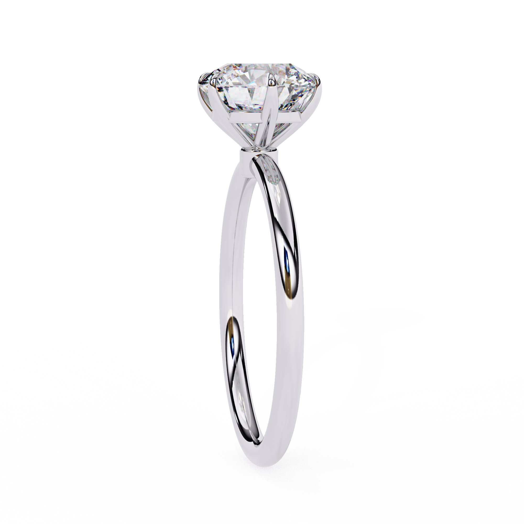 1.92 ct Light Round Ring 9k