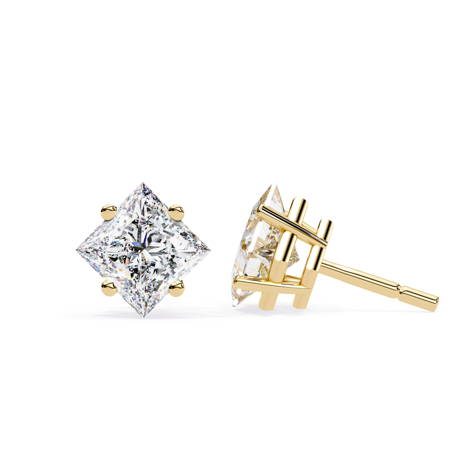 2.39 carat princess earring