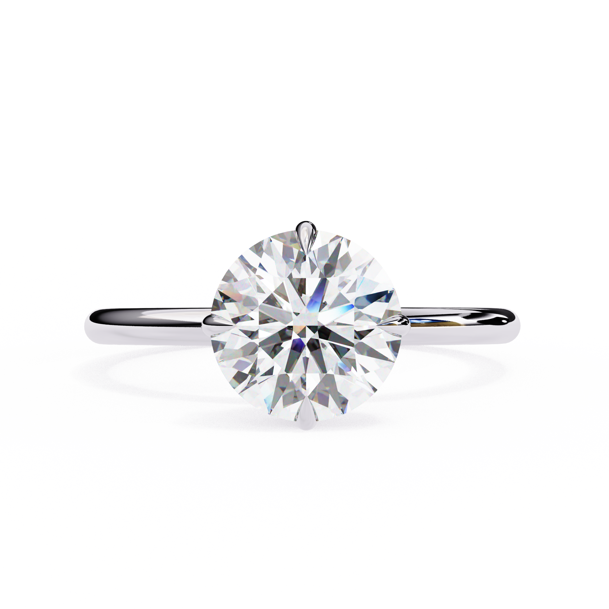 1.92 ct Light Round Ring 9k