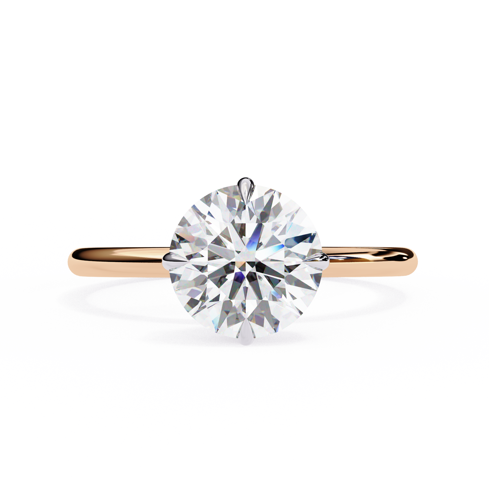 1.92 ct Light Round Ring 9k