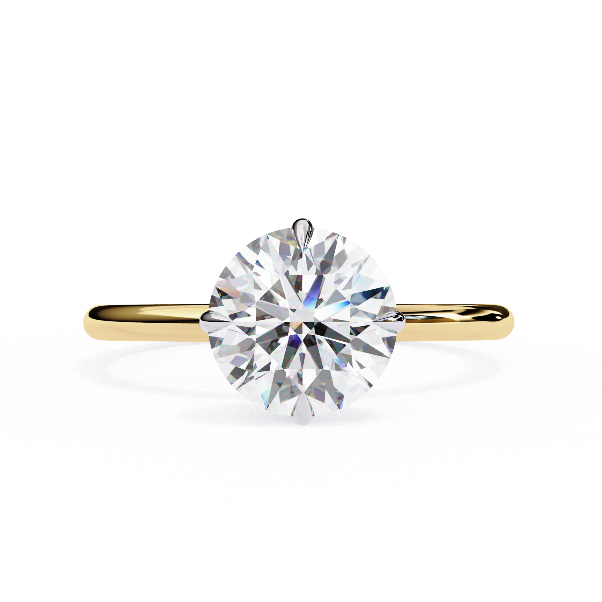 1.92 ct Light Round Ring 9k