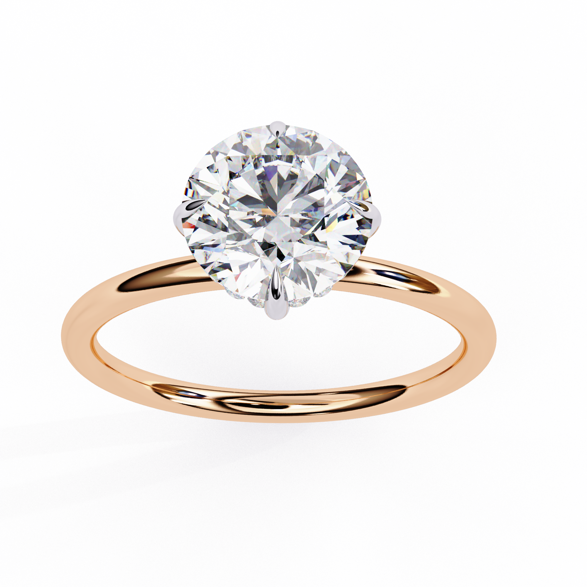 1.92 ct Light Round Ring 9k