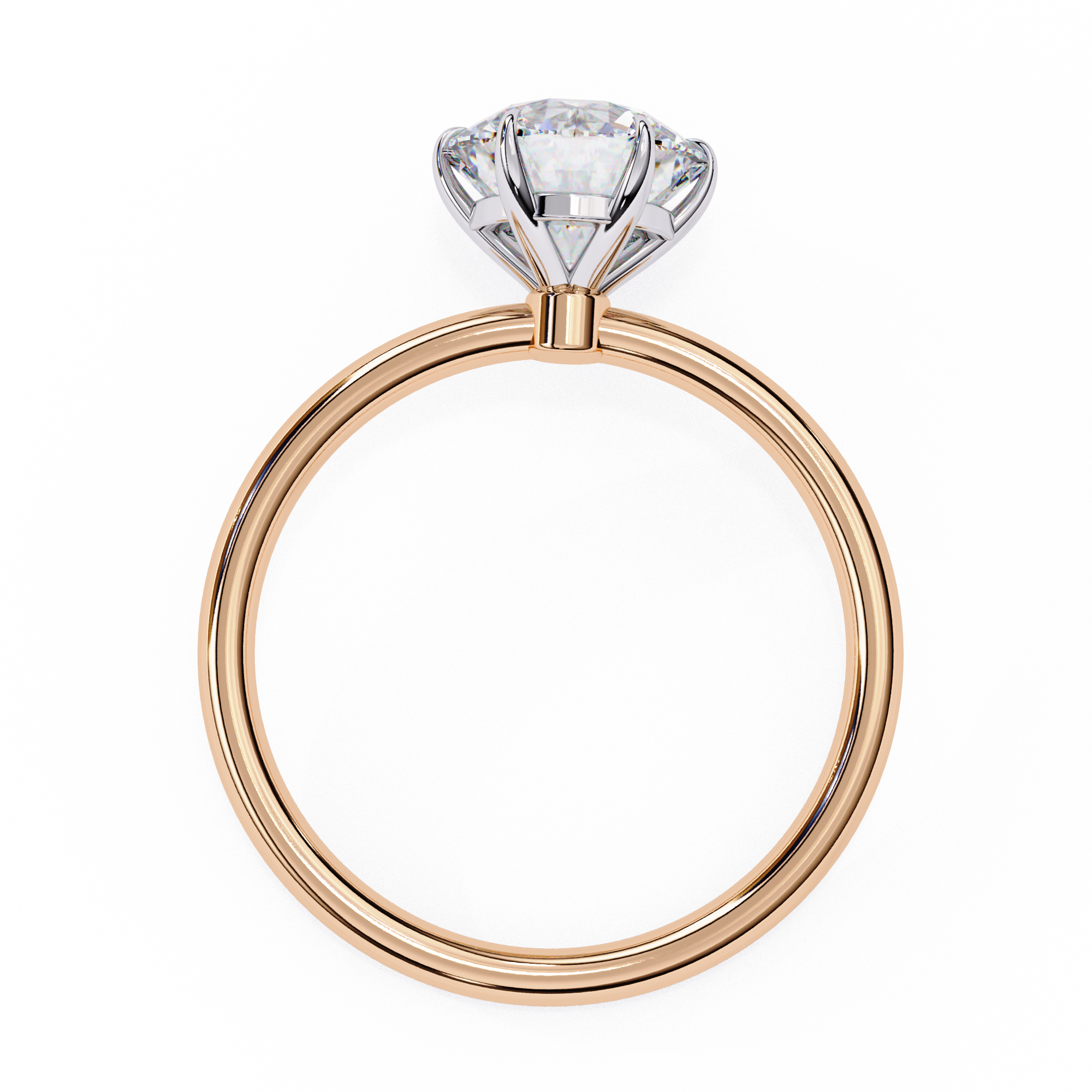 1.92 ct Light Round Ring 9k