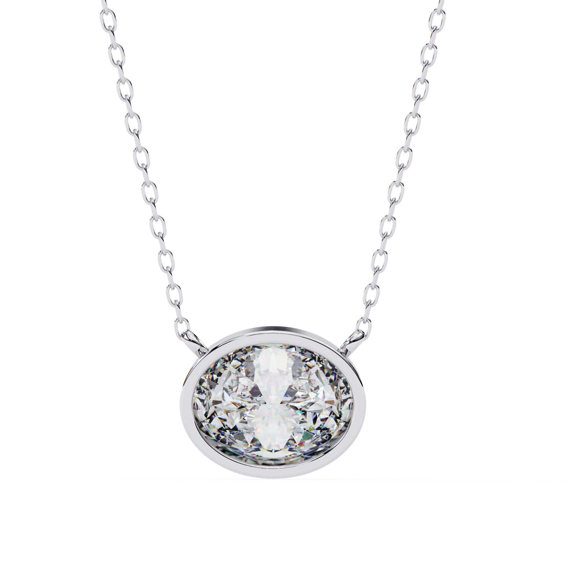 0.76 ct Oval Essence Pendant 9k