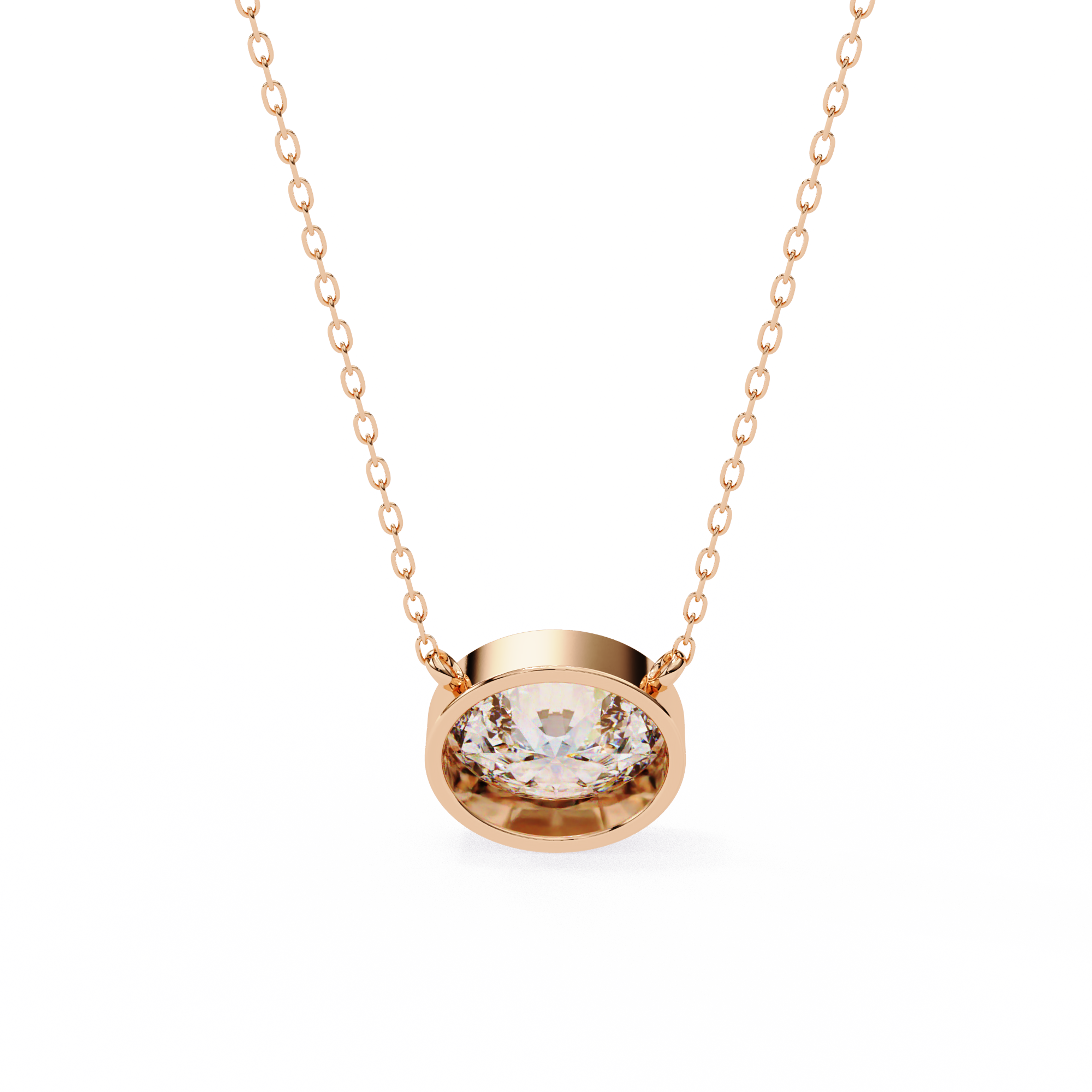 0.76 ct Oval Essence Pendant 9k