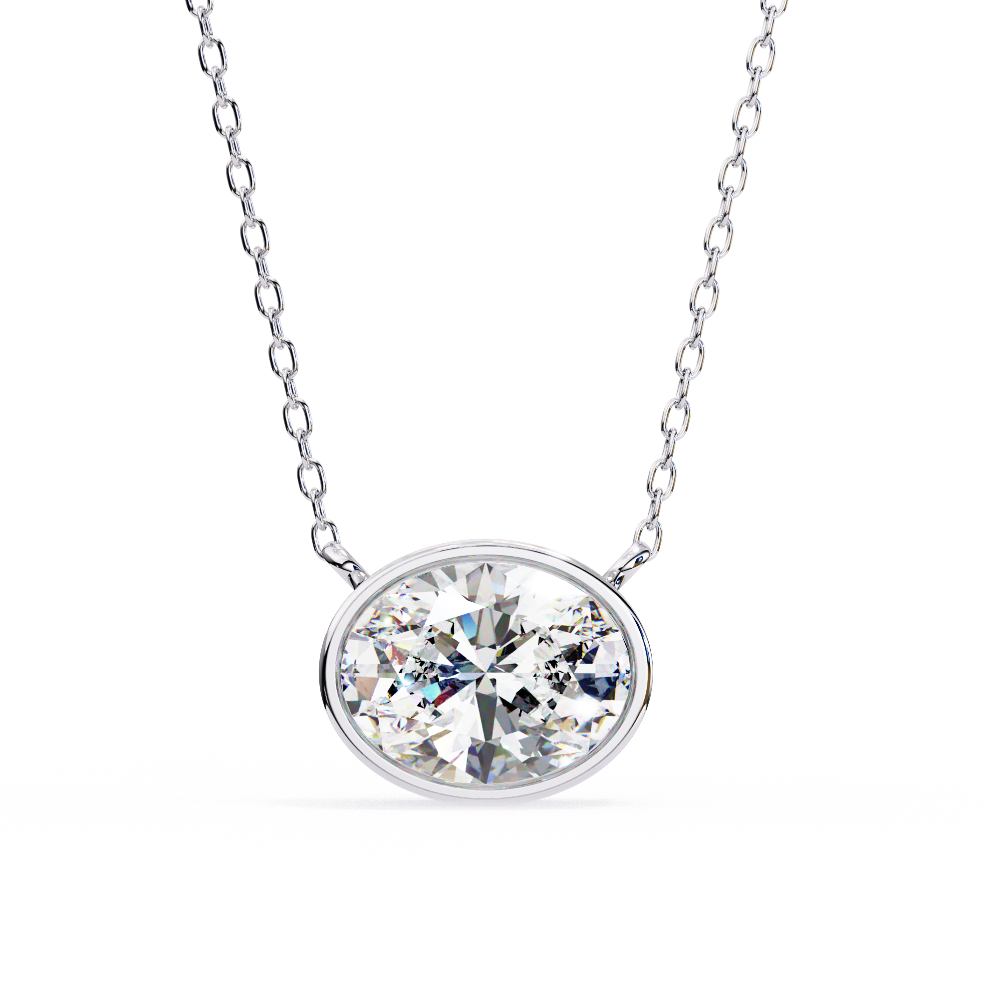 0.76 ct Oval Essence Pendant 9k