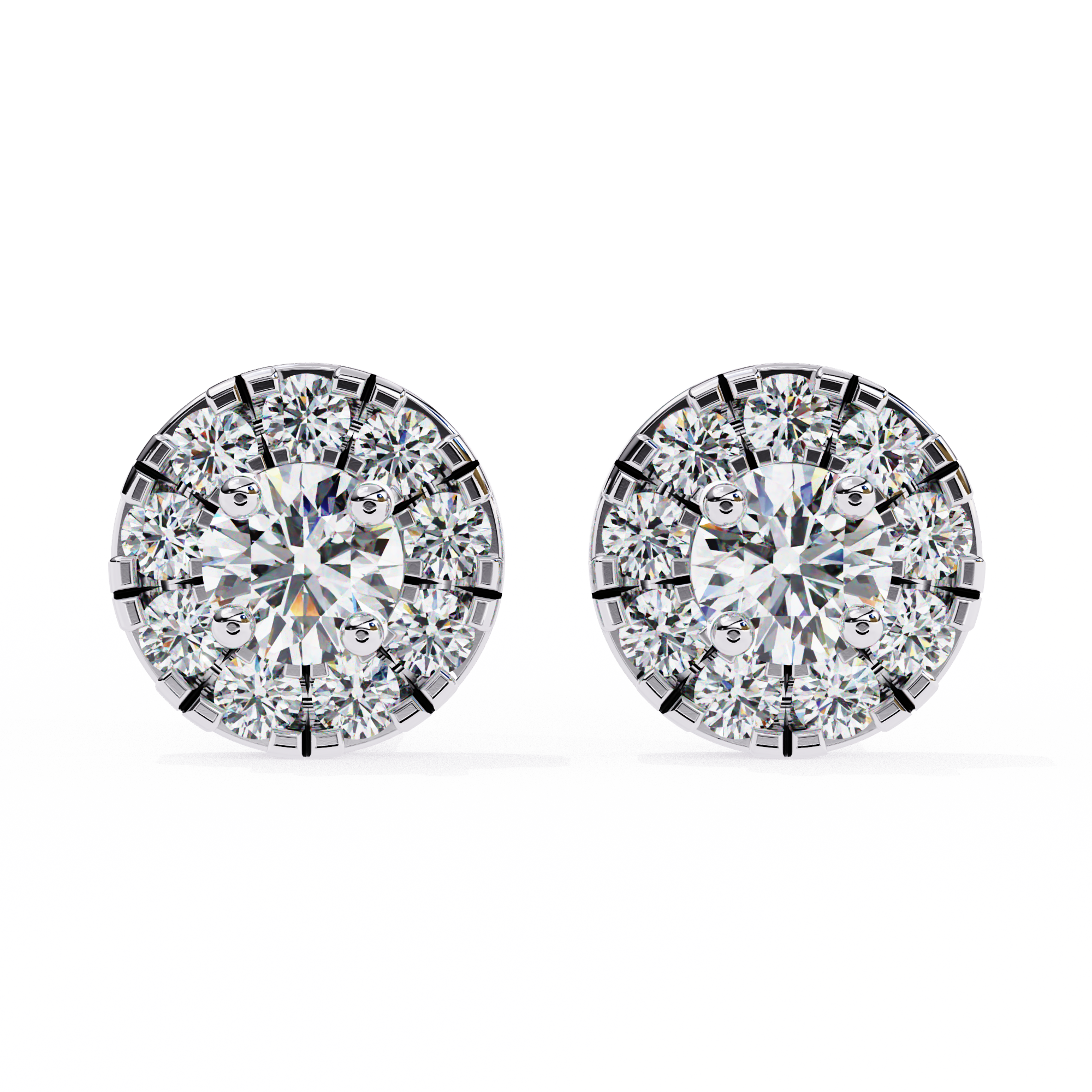 0.26 carat round earring