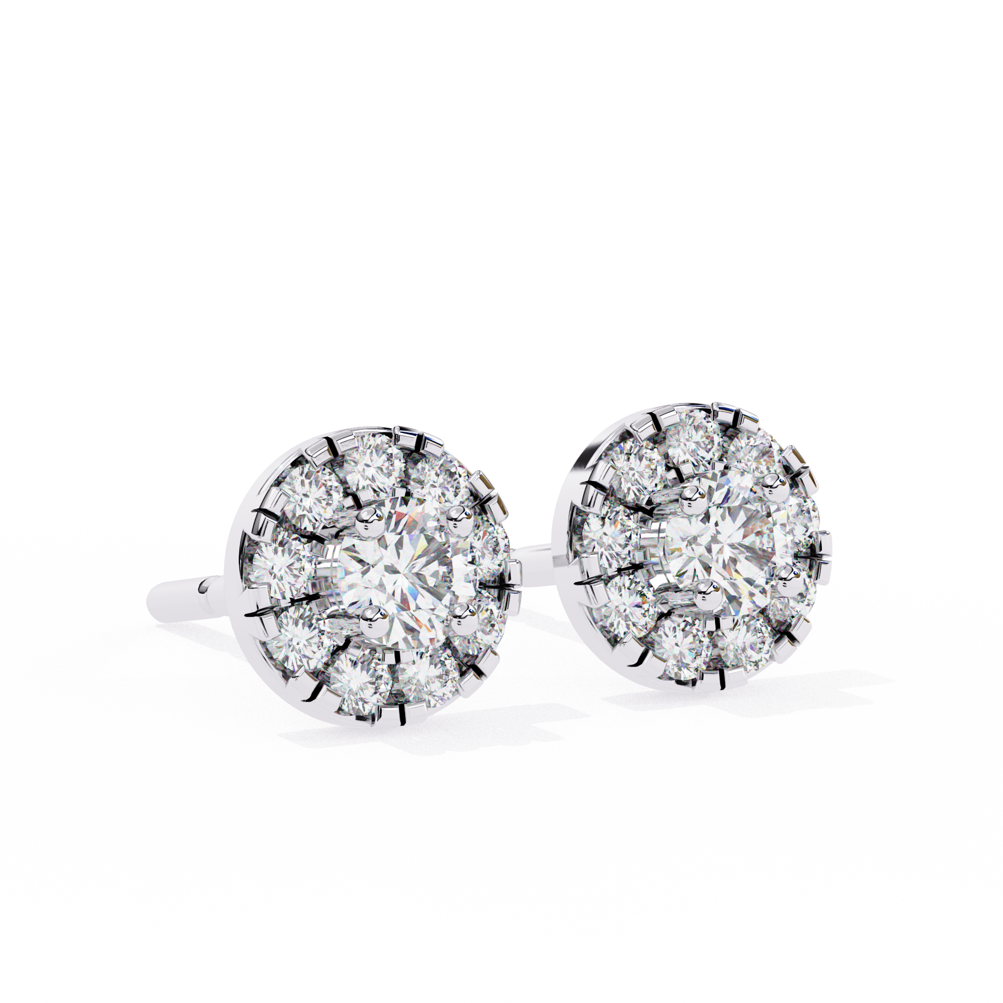 0.26 carat round earring