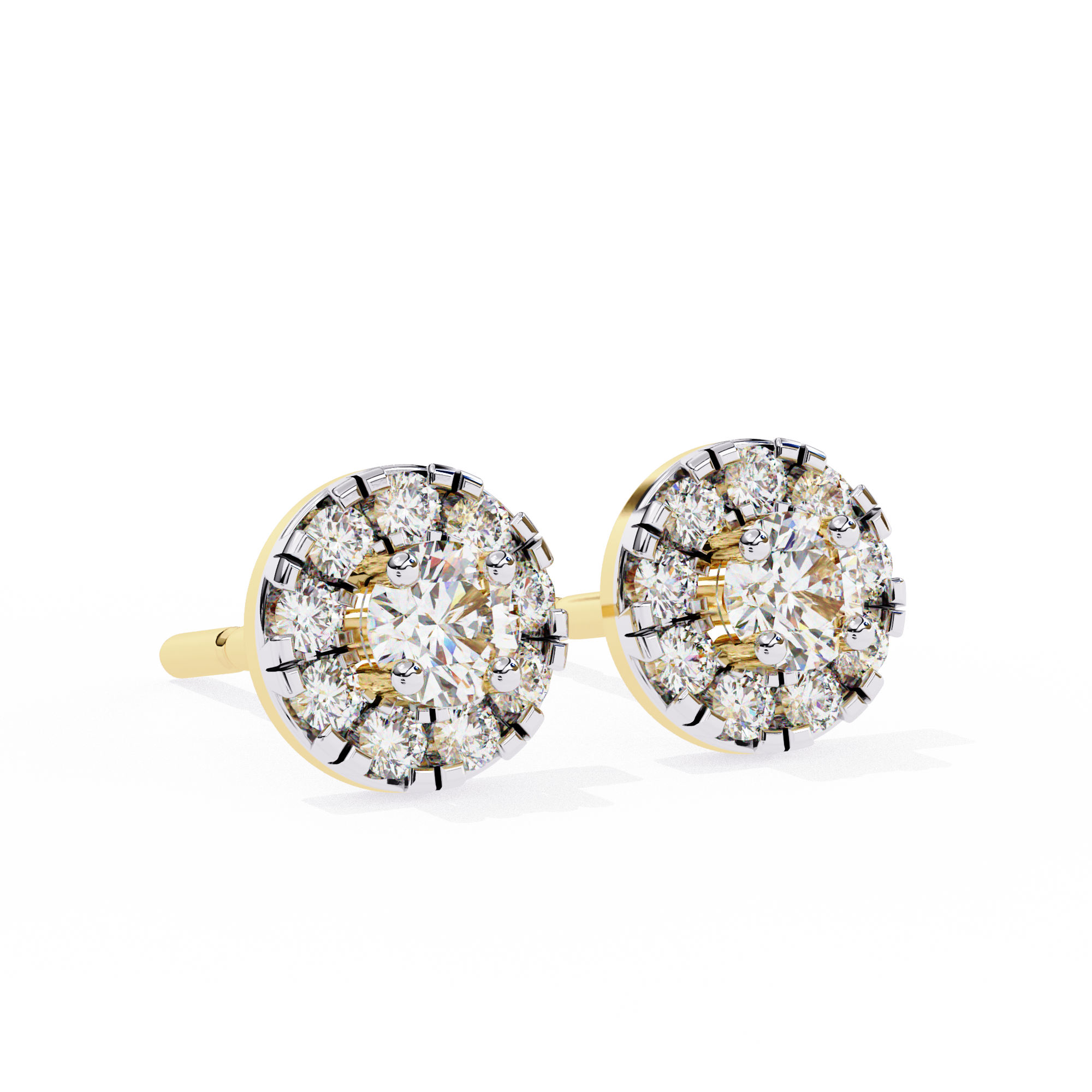 0.26 carat round earring