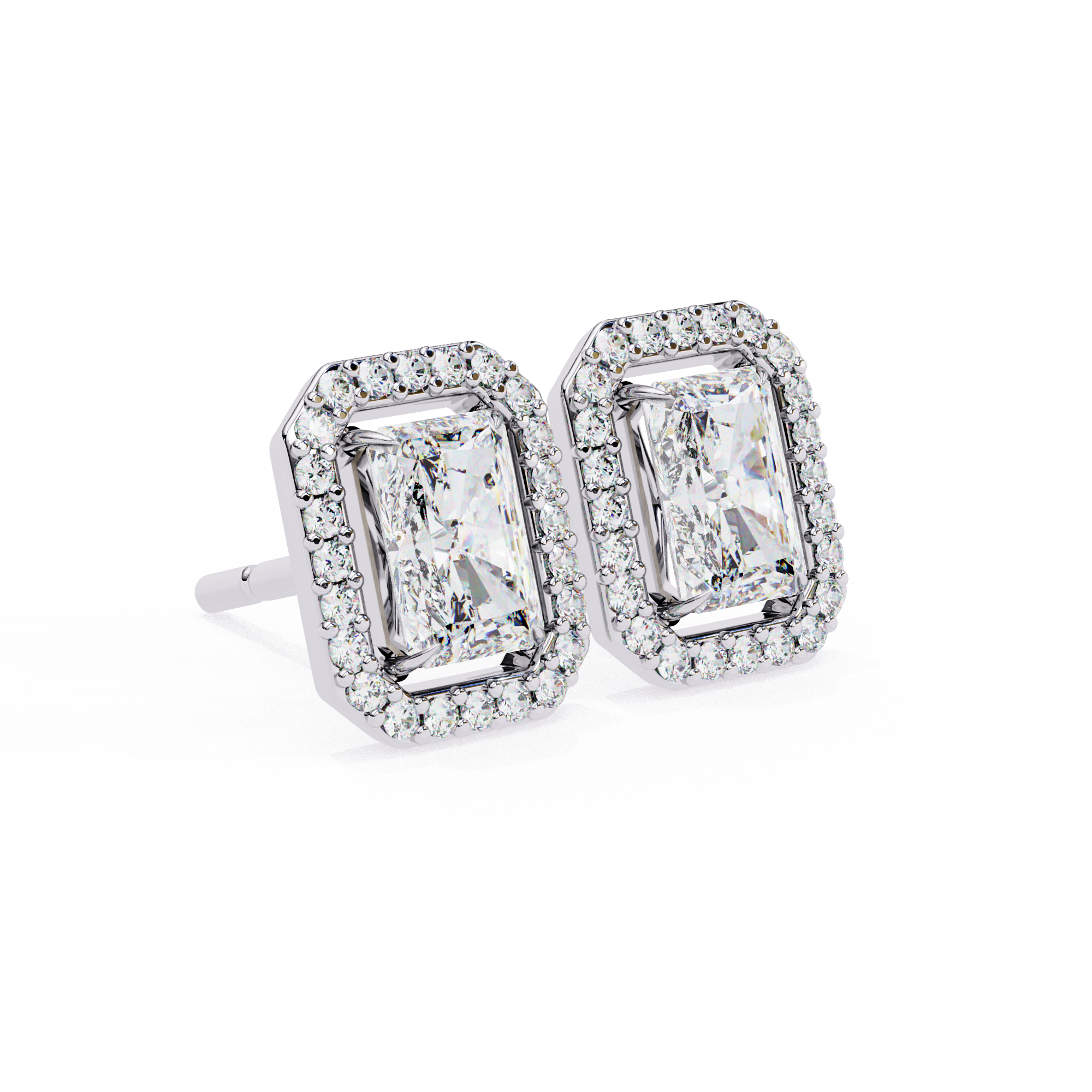0.96 ct Radiant Solaris Earrings 9k