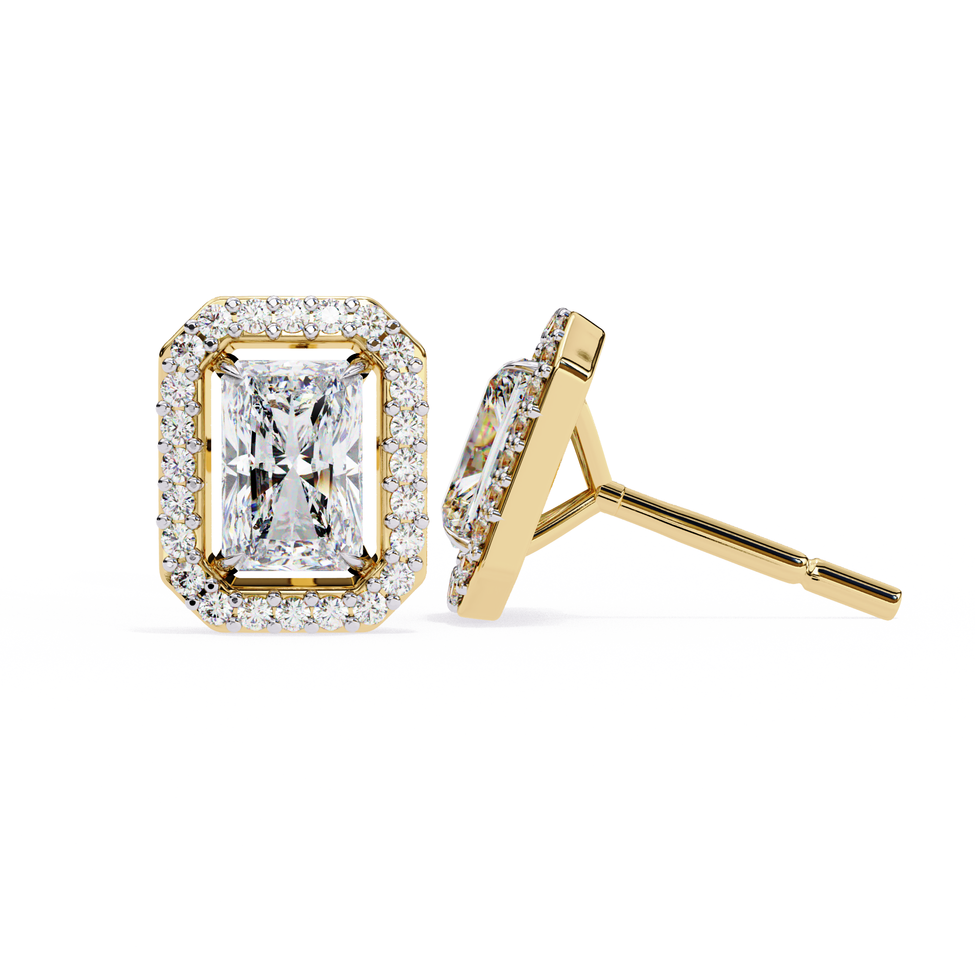 0.96 ct Radiant Solaris Earrings 9k