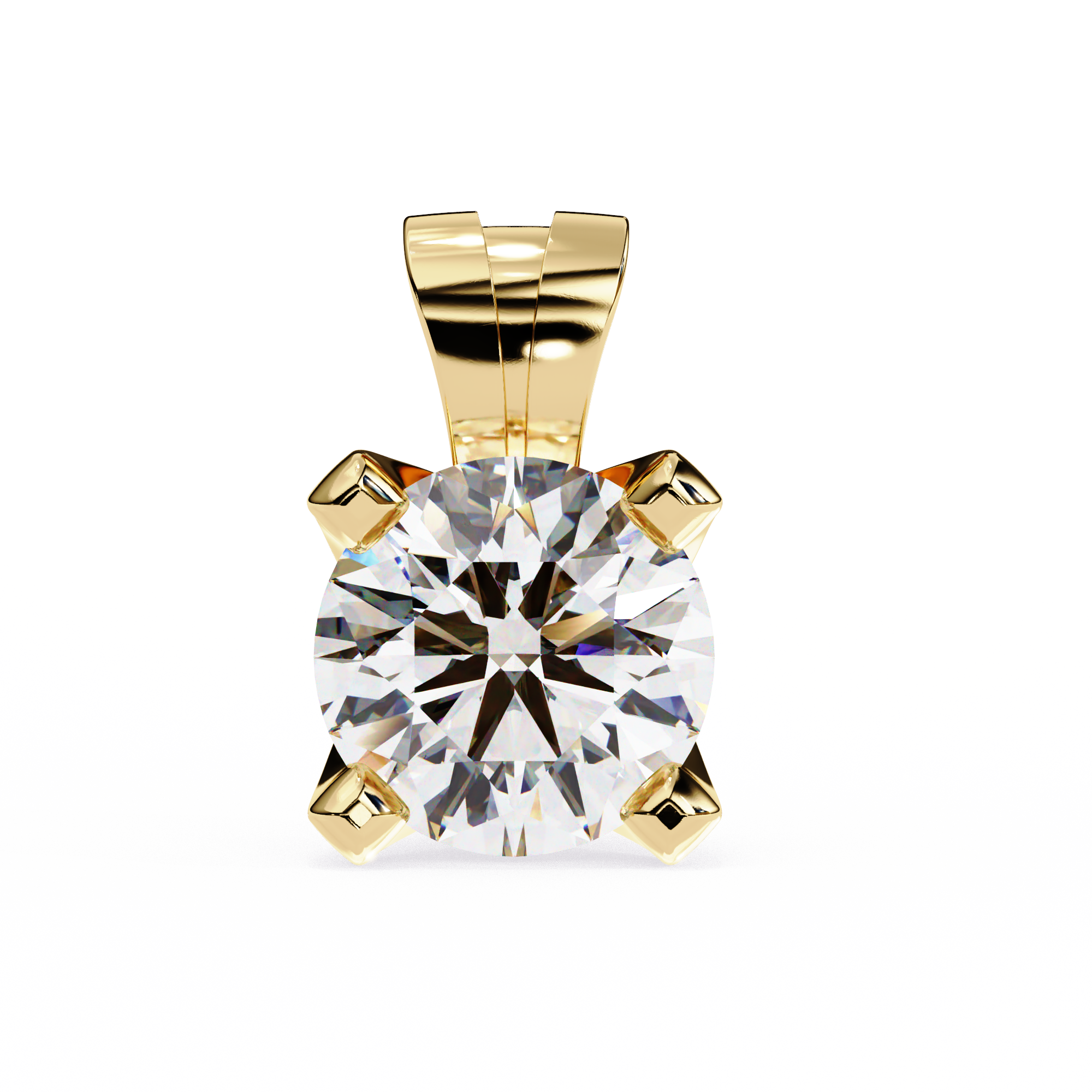 2.18 carat round pendant