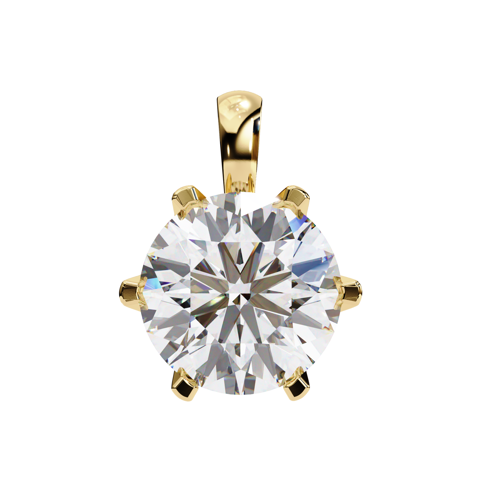 2.2 carat round pendant 18K