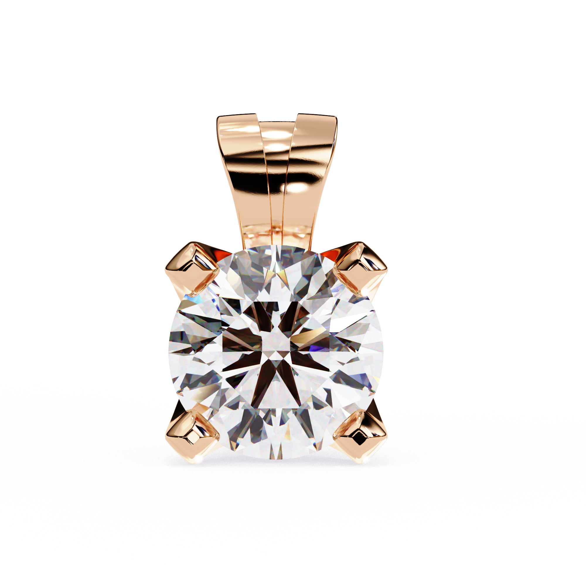 2.18 carat round pendant