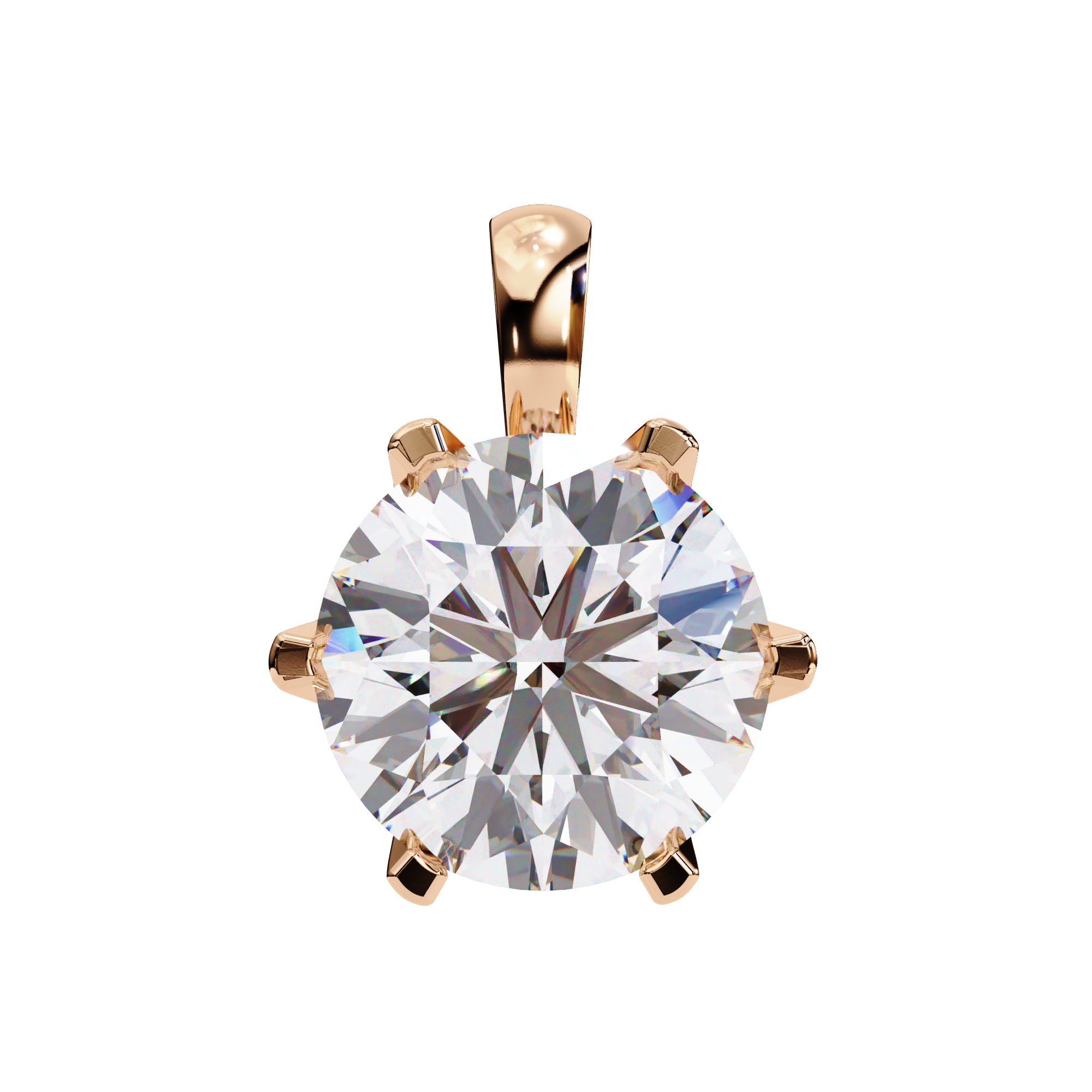 2.2 carat round pendant