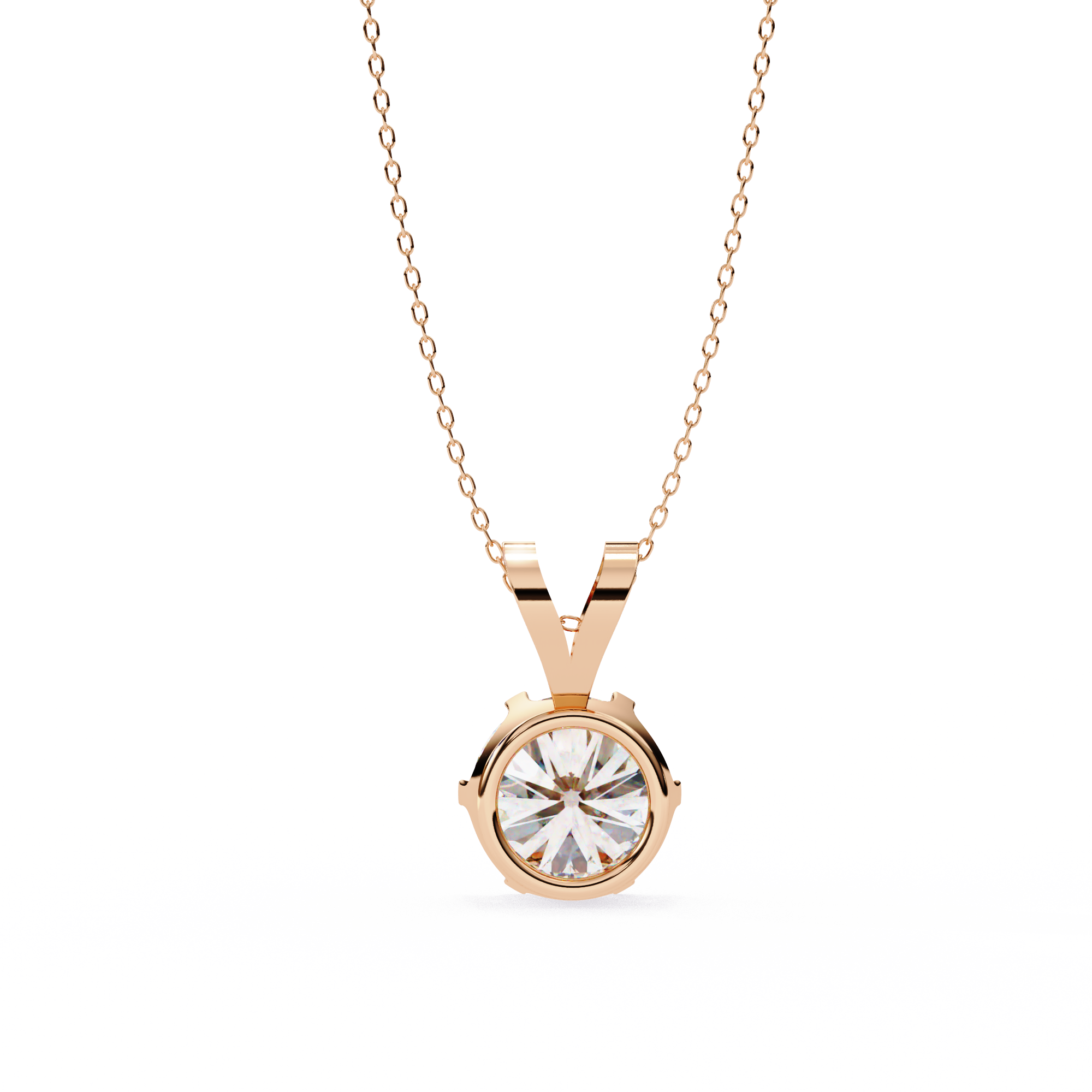 2.14 carat round pendant