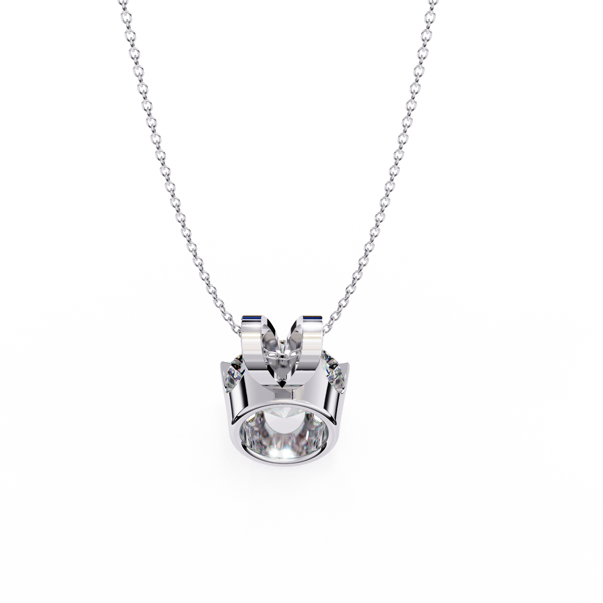 2.14 carat round pendant