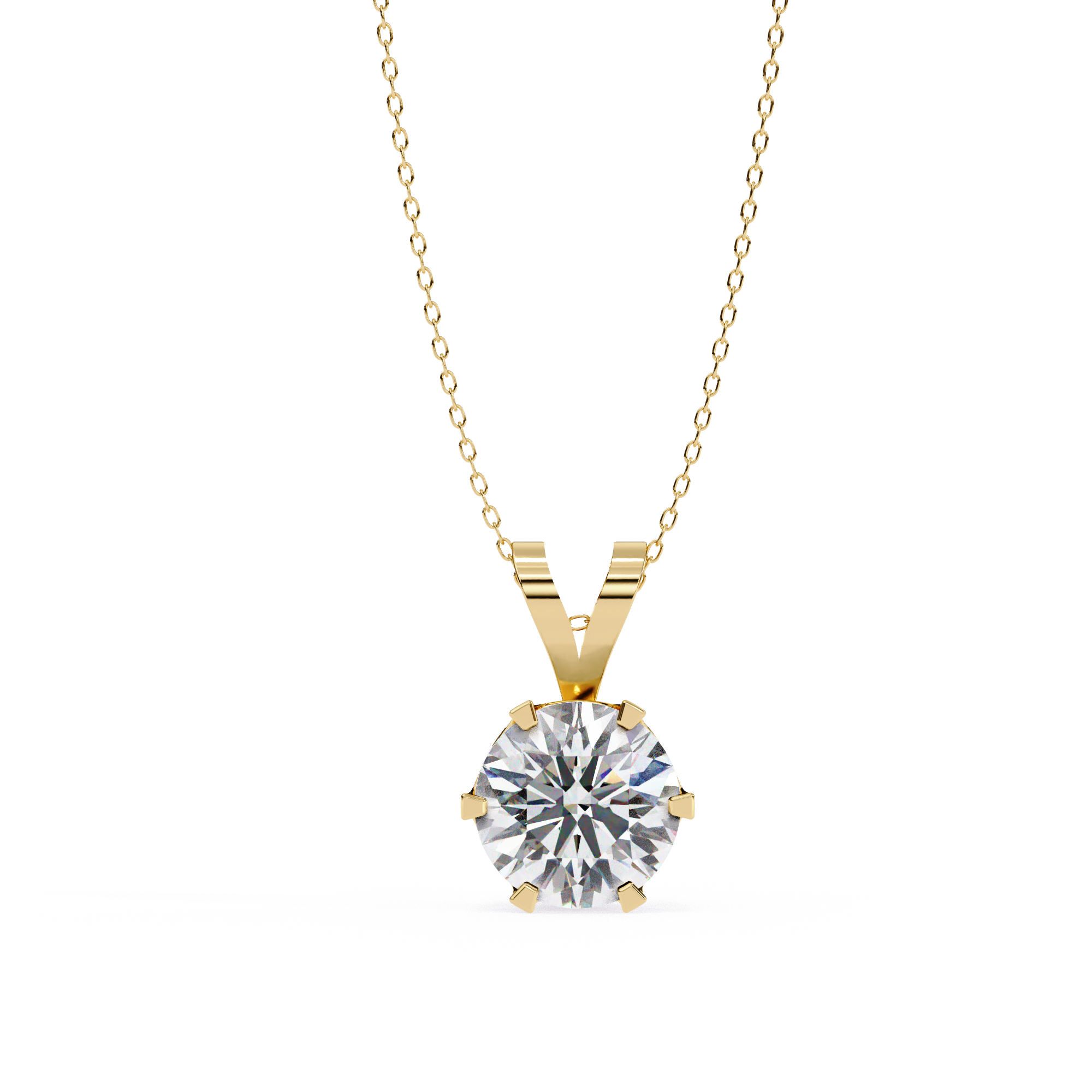 2.14 carat round pendant