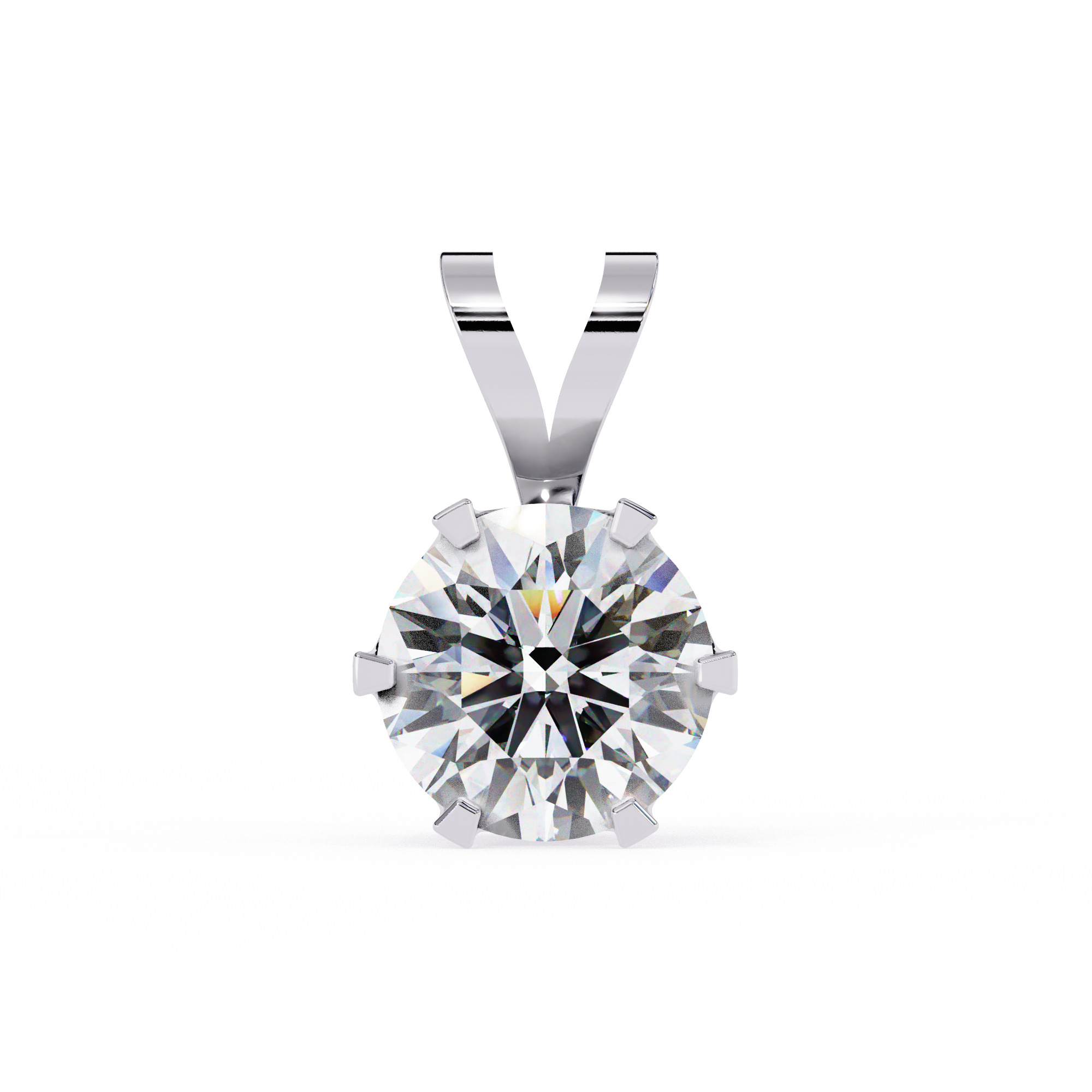 2.14 carat round pendant