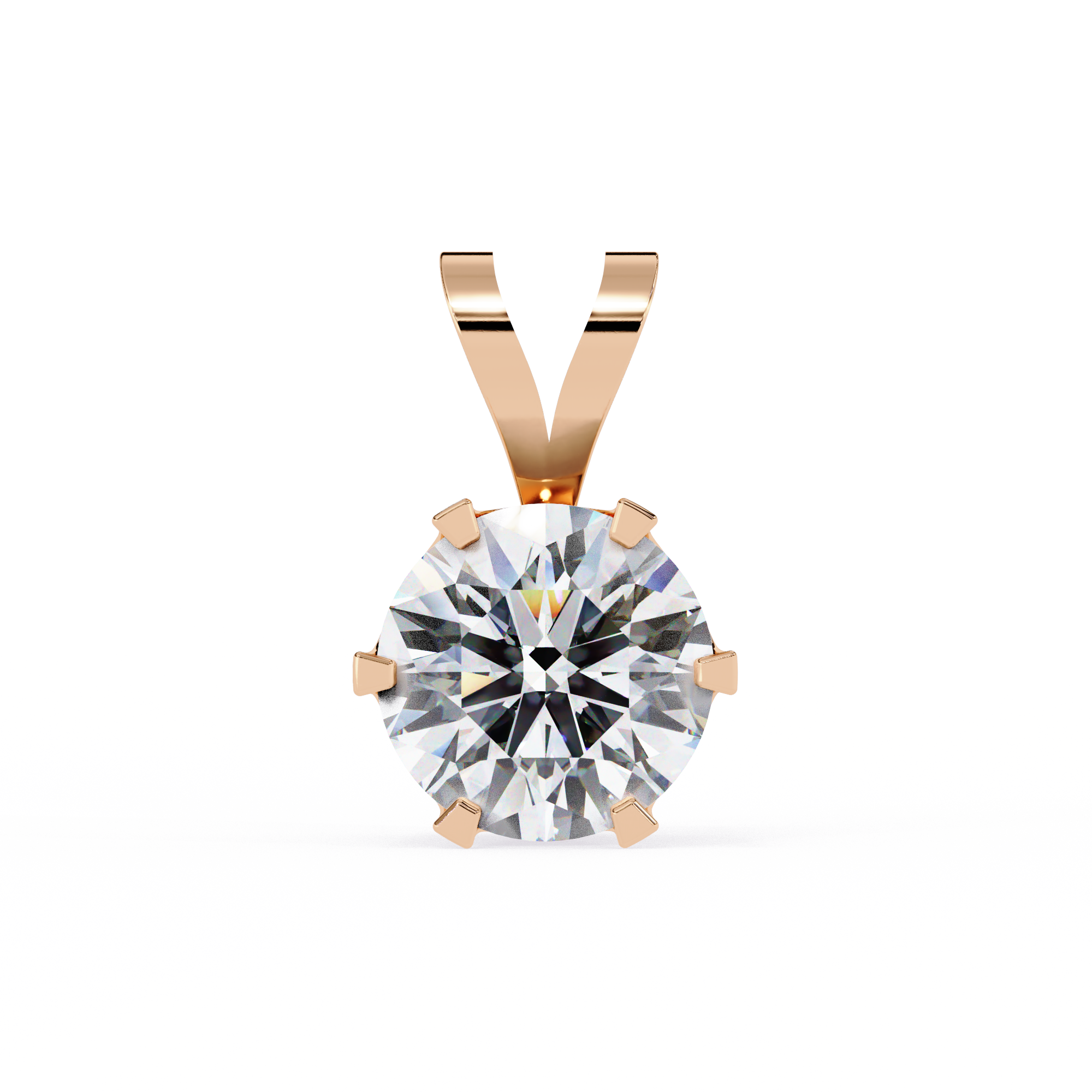 2.14 carat round pendant