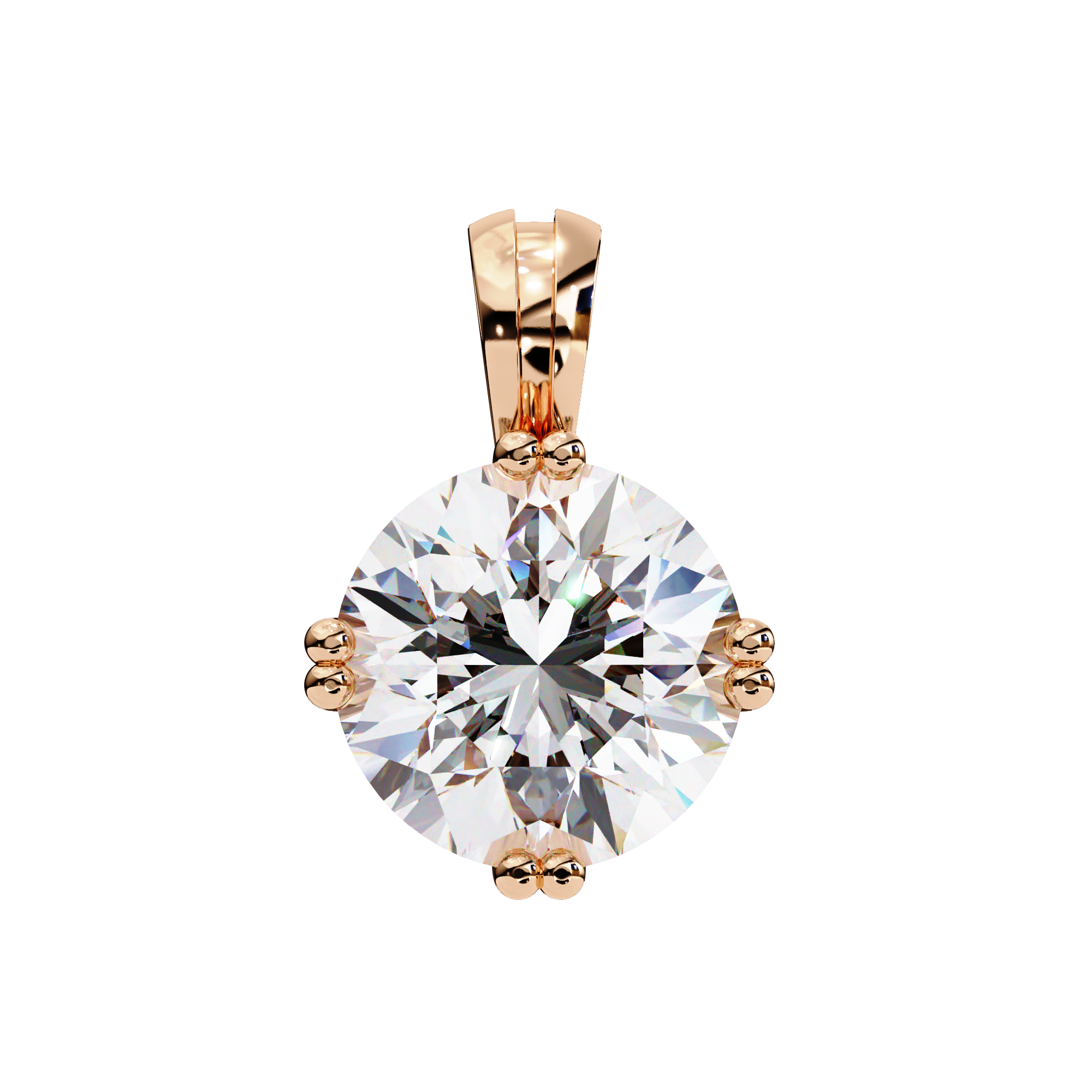 1.98 carat round pendant