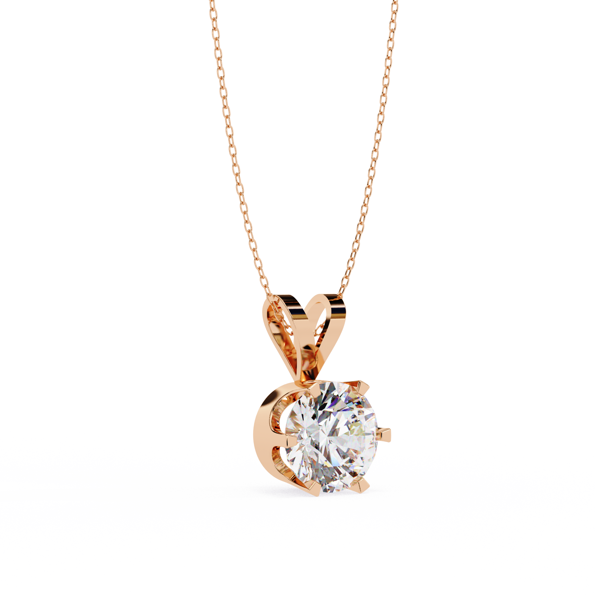 2.14 carat round pendant