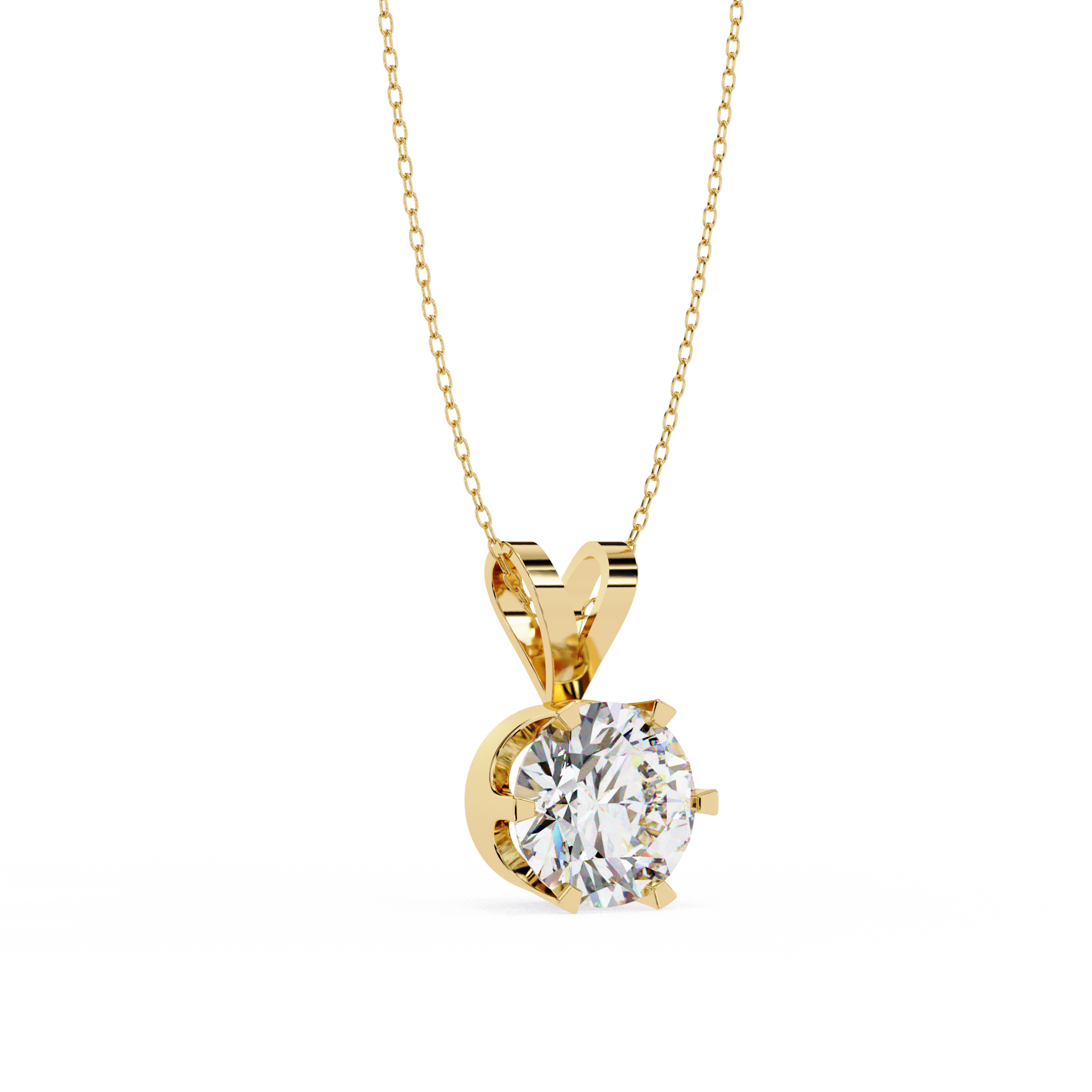 2.14 carat round pendant