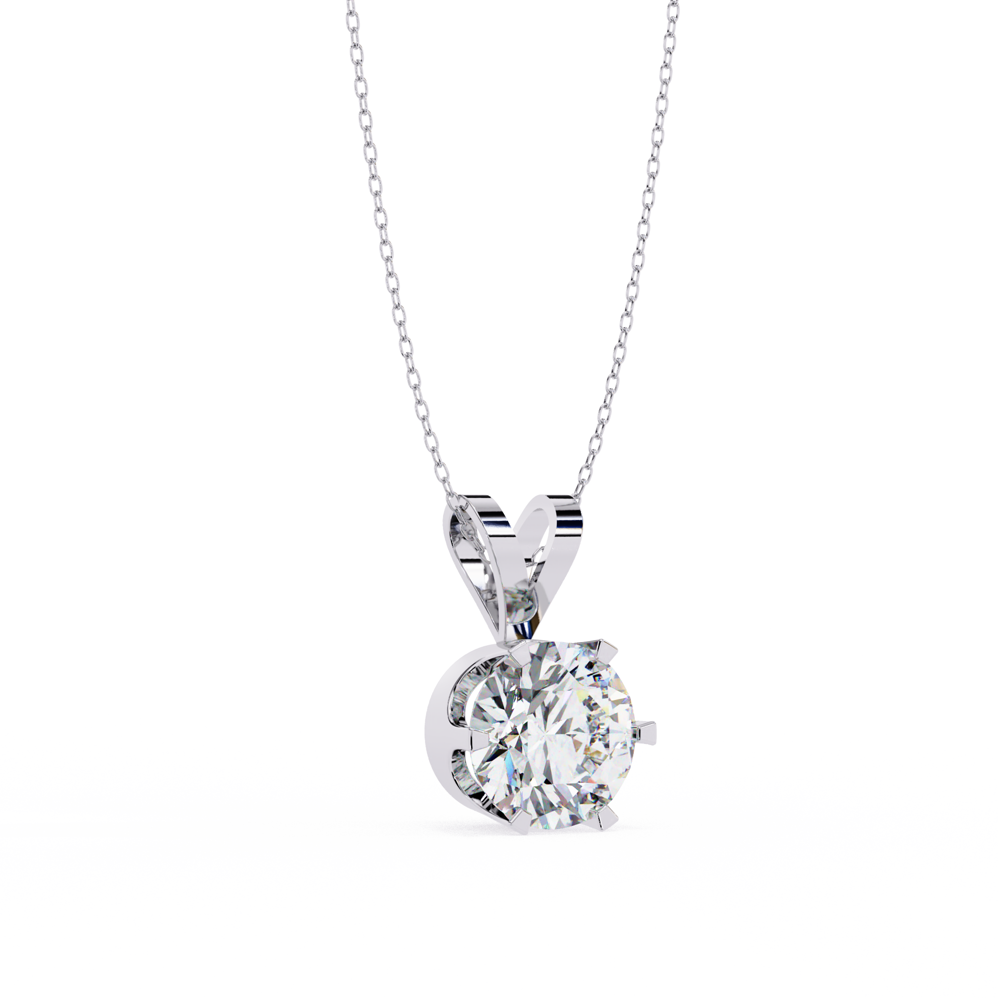 2.14 carat round pendant