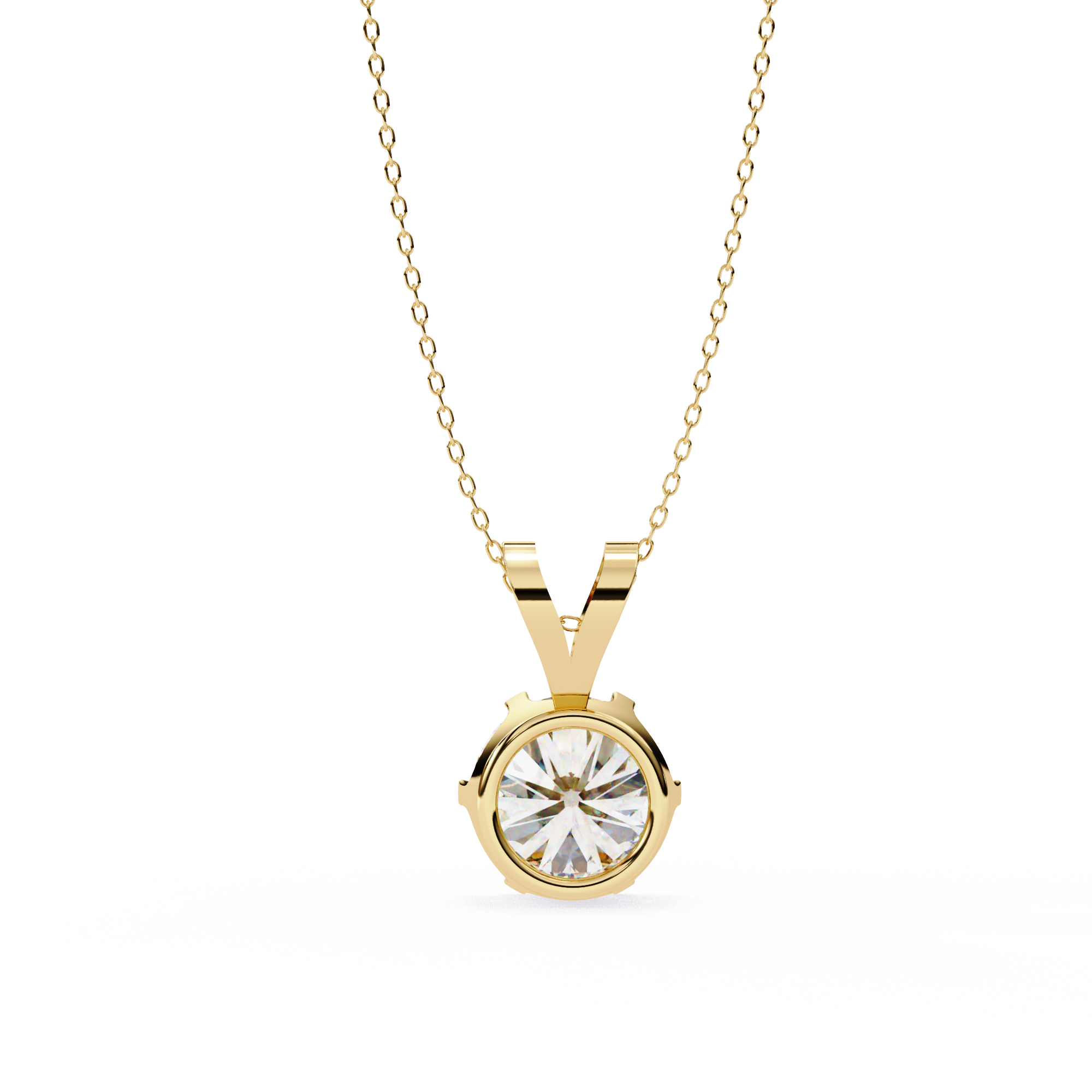 2.14 carat round pendant