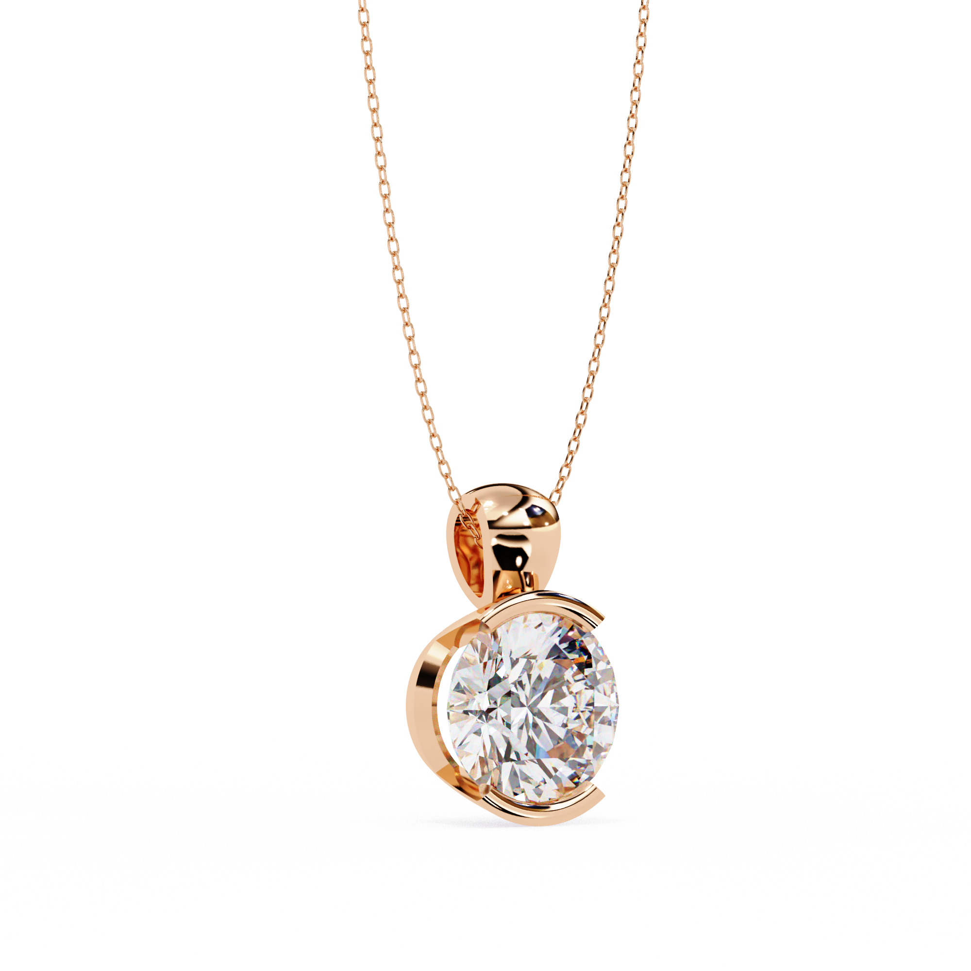 2.22 carat round pendant