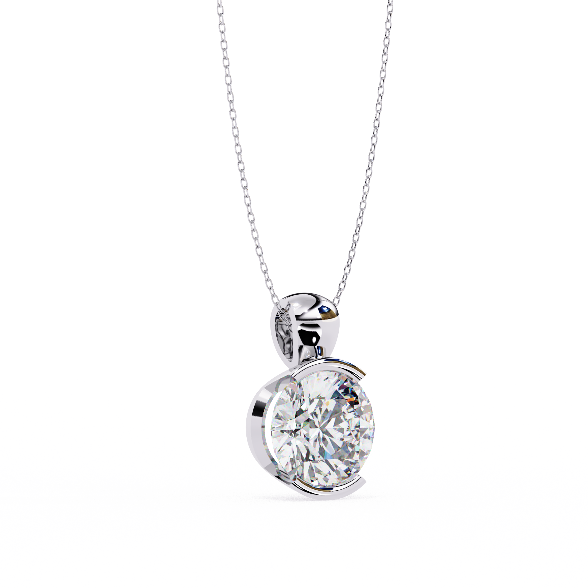 2.22 carat round pendant