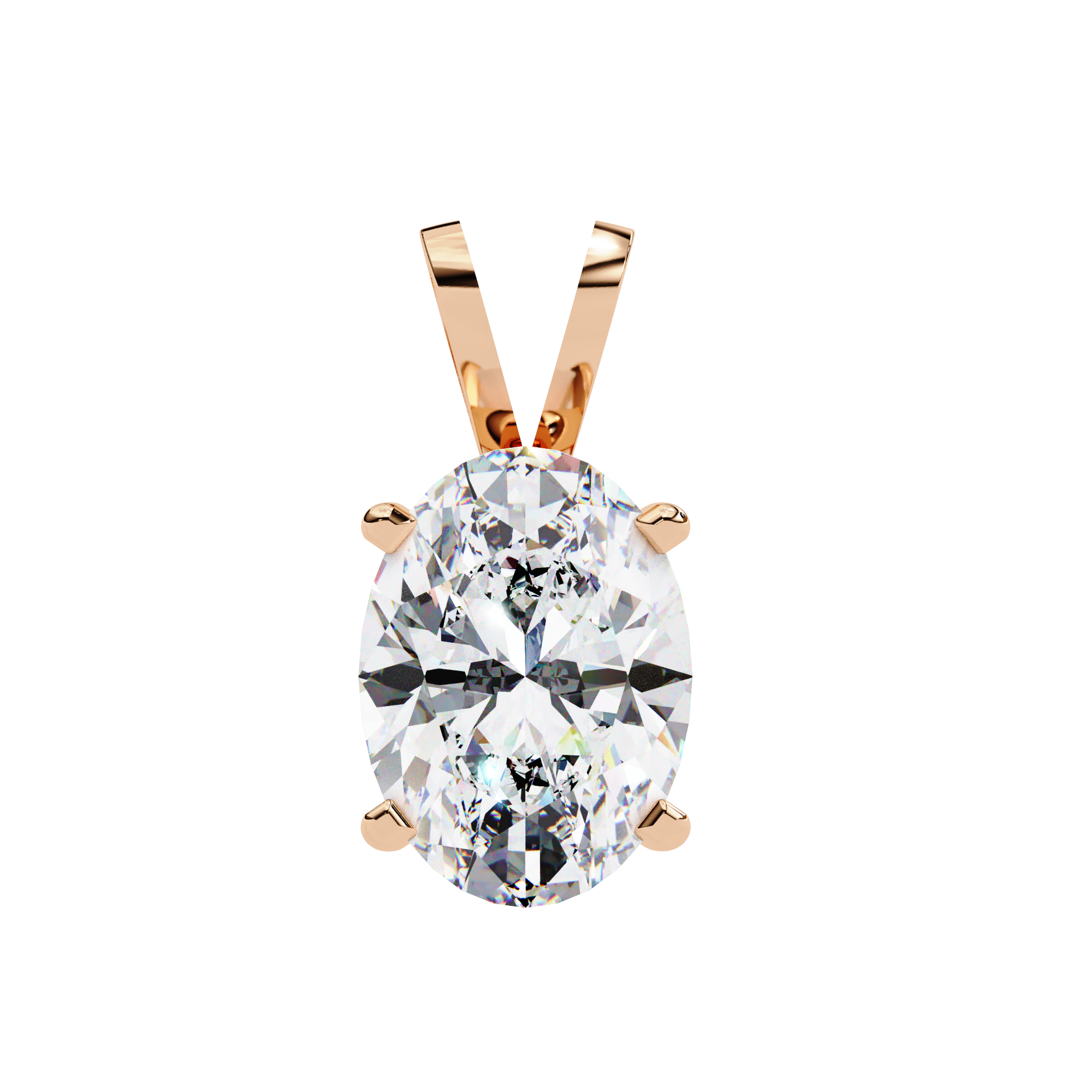2.48 ct Opulent Oval Pendant 9k