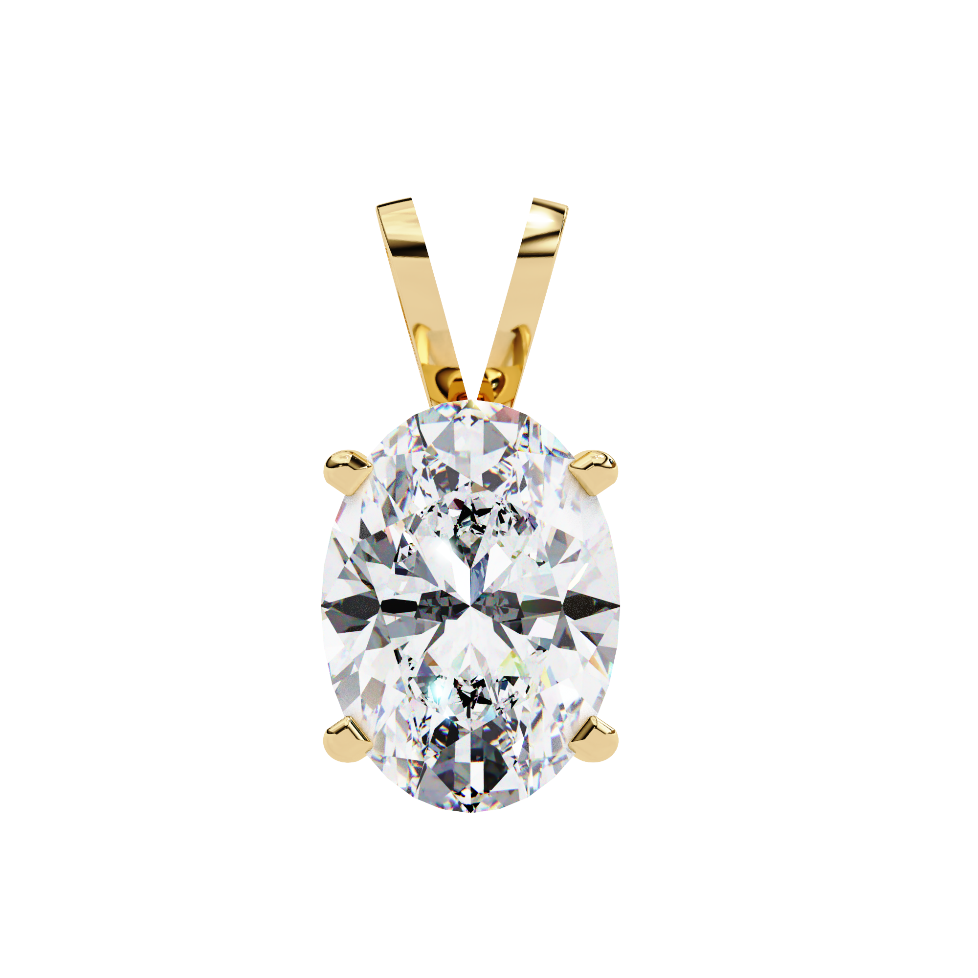 2.48 ct Opulent Oval Pendant 9k
