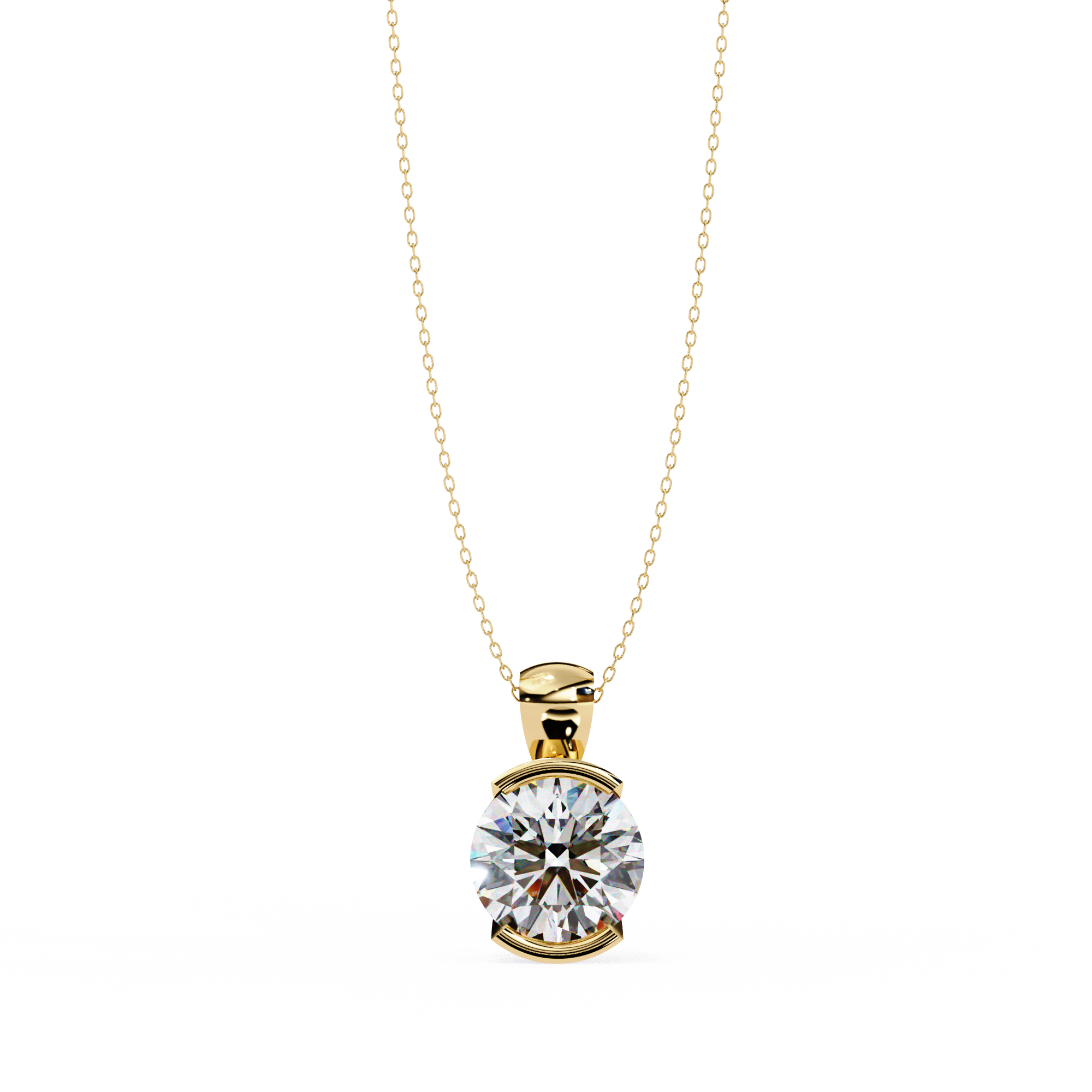 2.22 carat round pendant