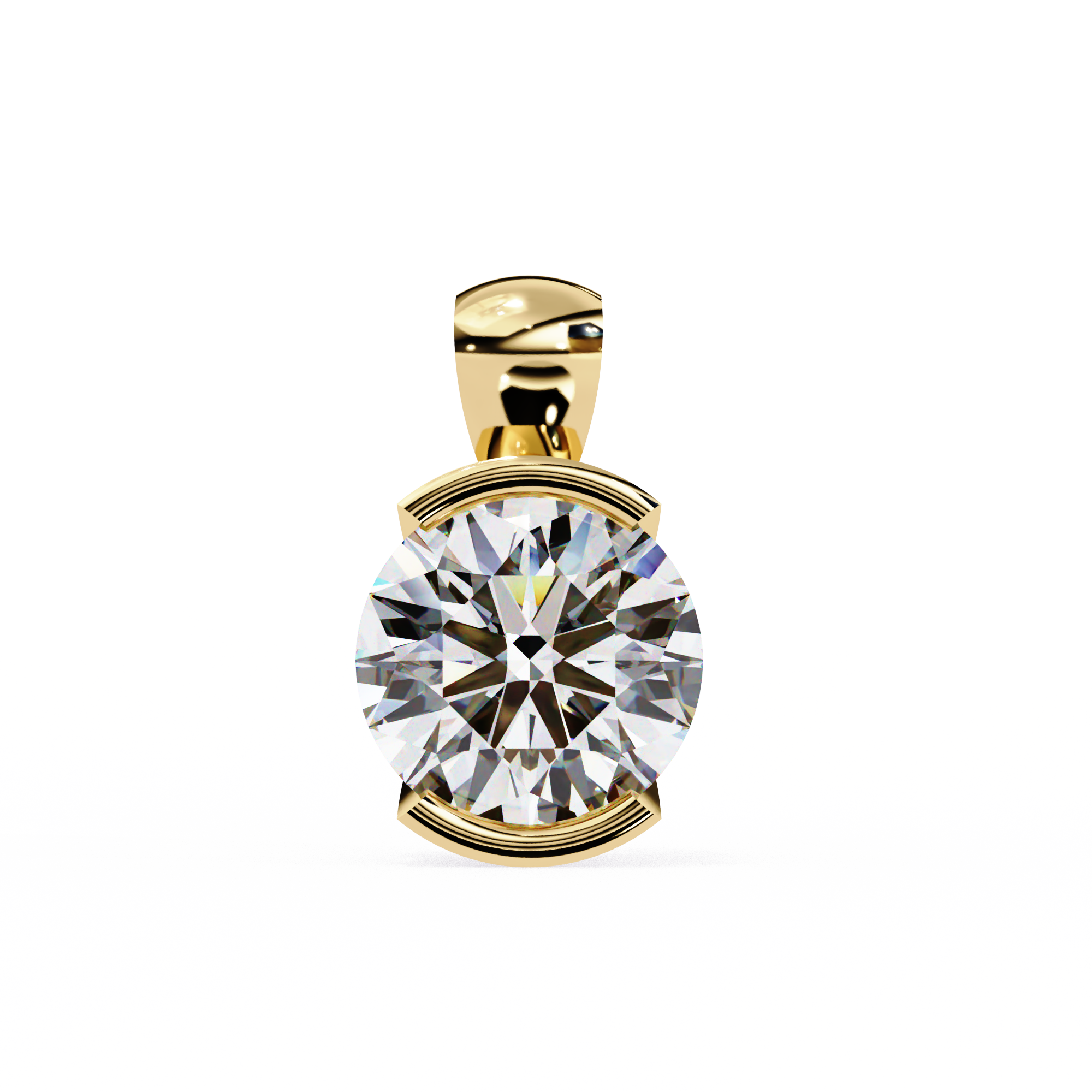 2.22 carat round pendant