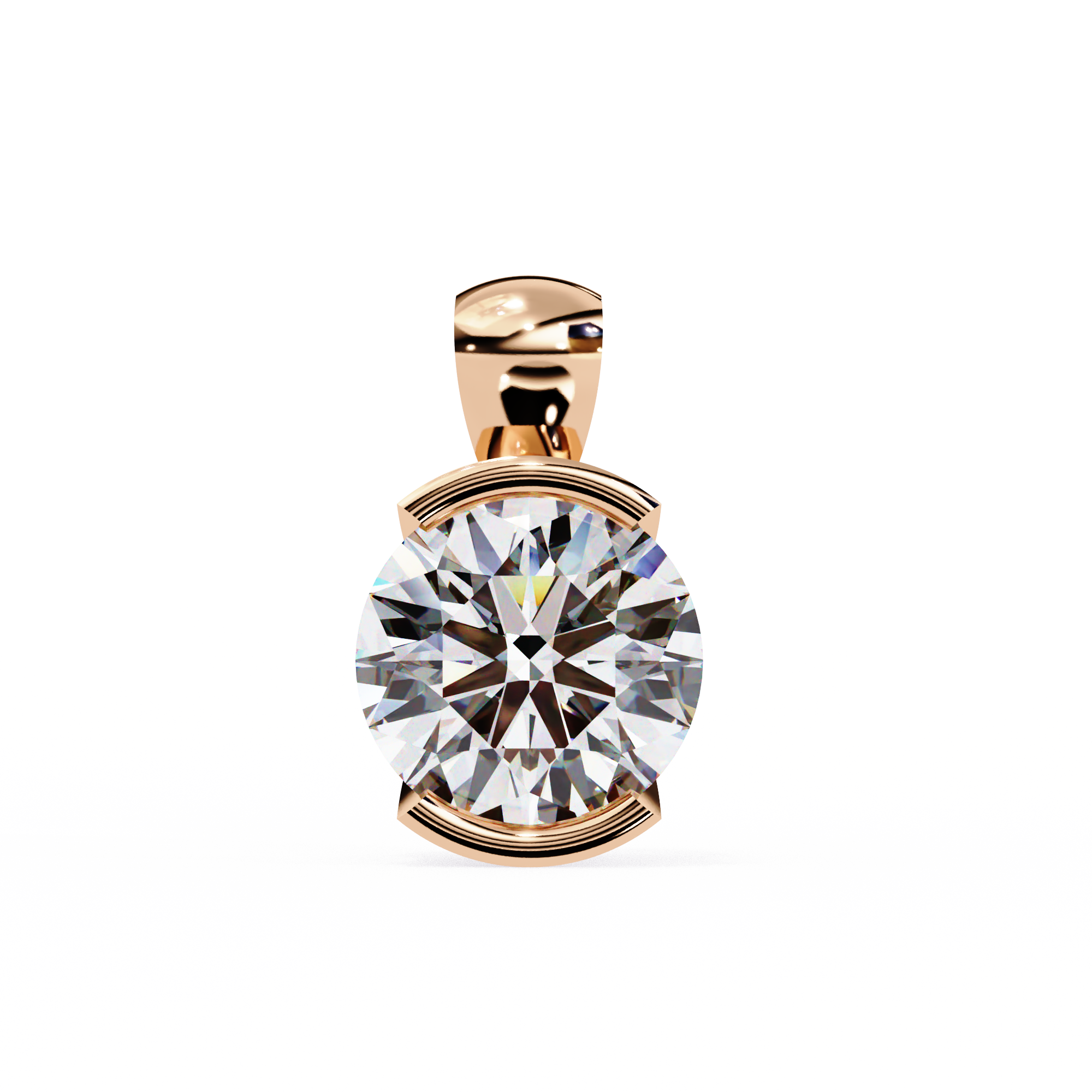 2.22 carat round pendant