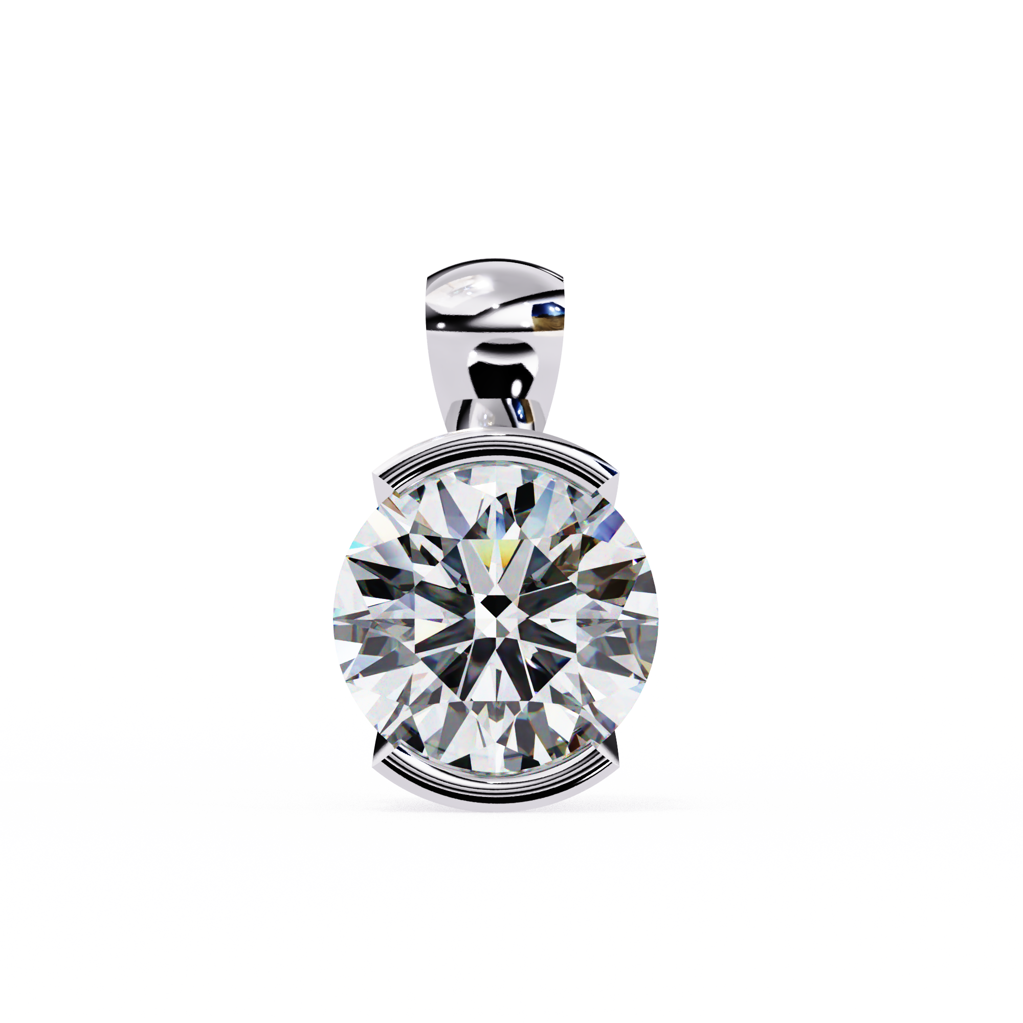 2.22 carat round pendant