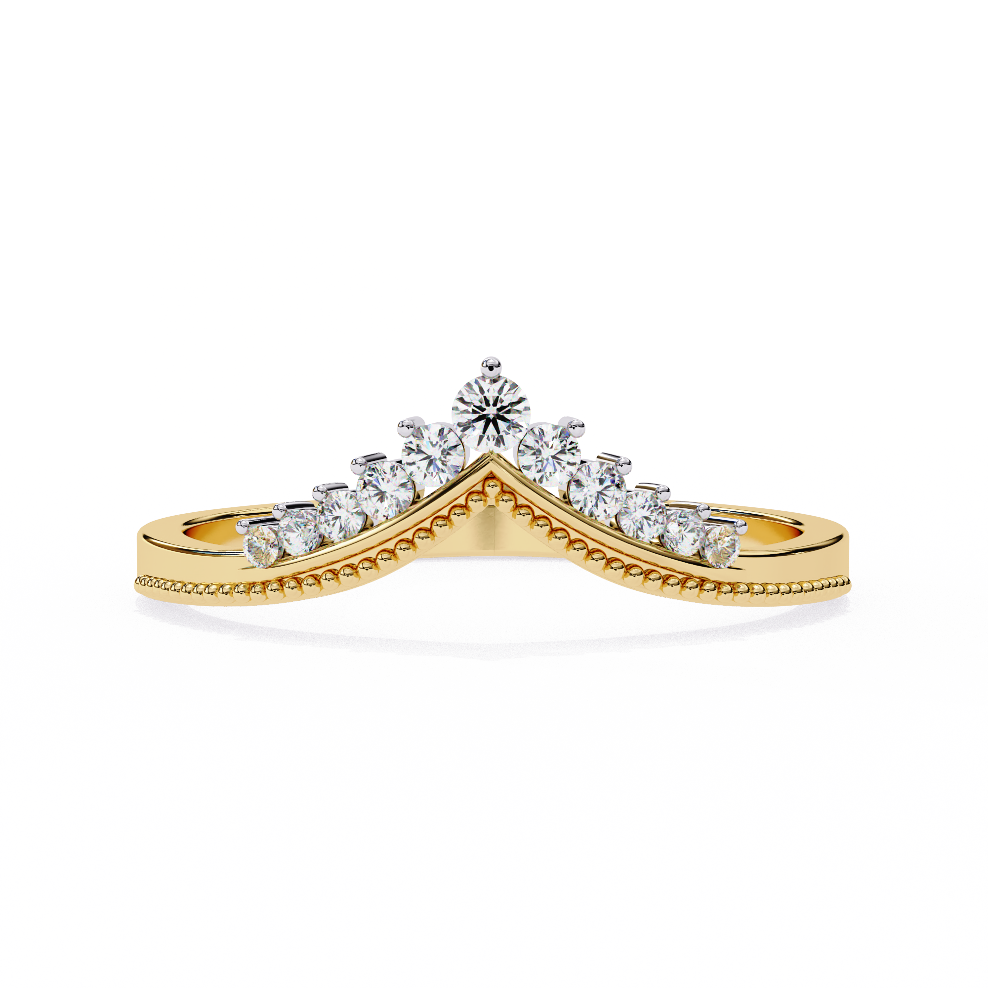 0.15 ct Lustrous Arc Band 9k