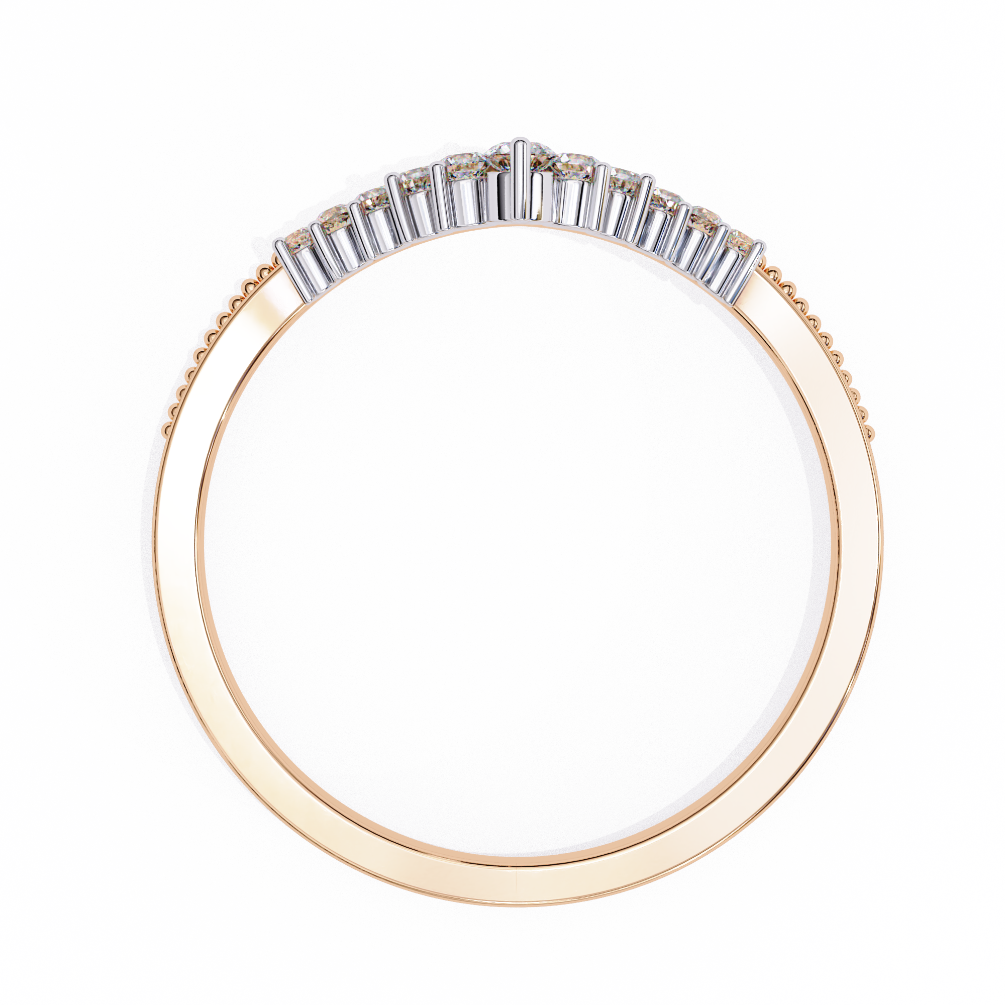 0.15 ct Lustrous Arc Band 9k